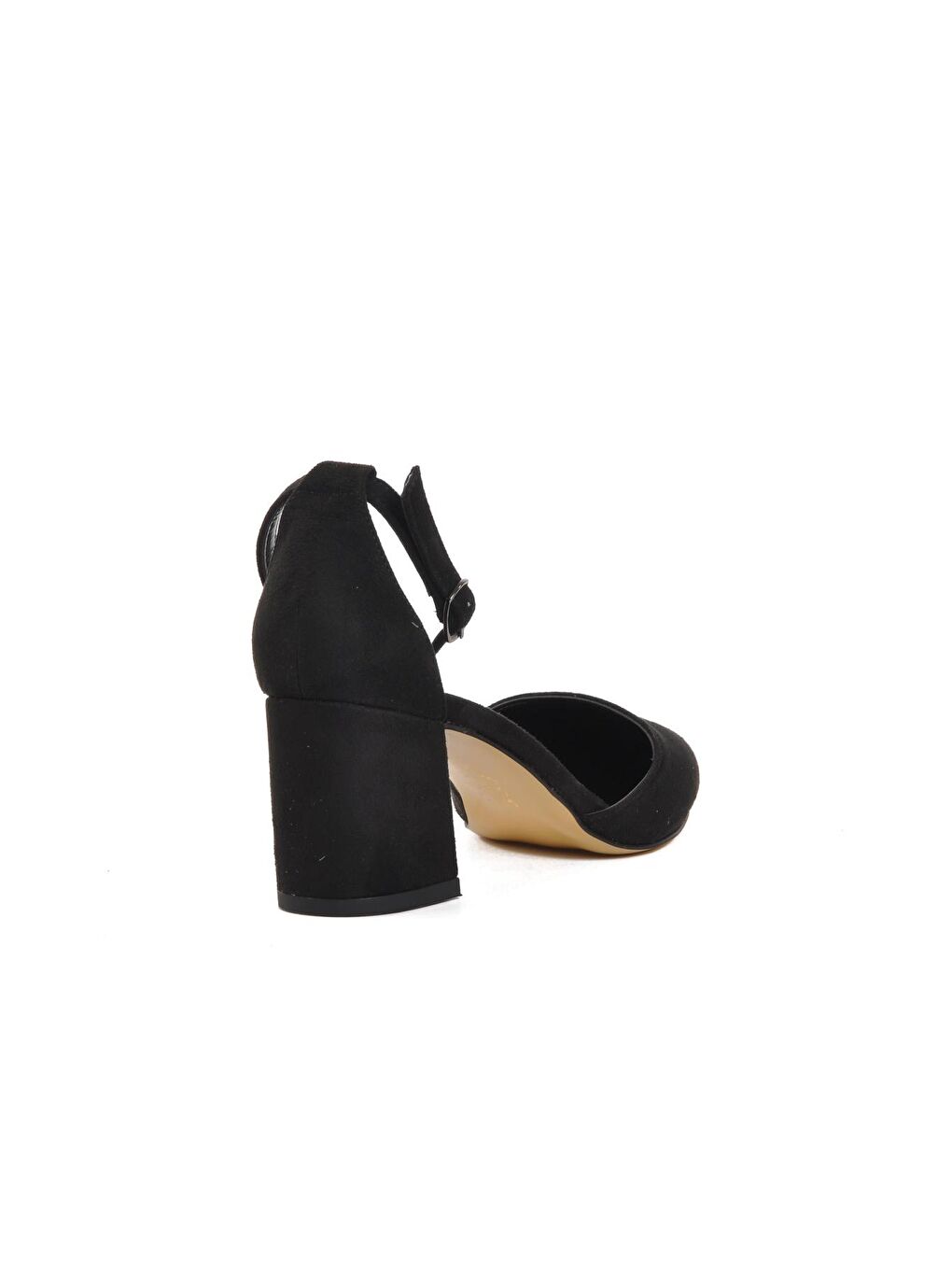316 Siyah Süet Kadın Topuklu Ayakkabı-3