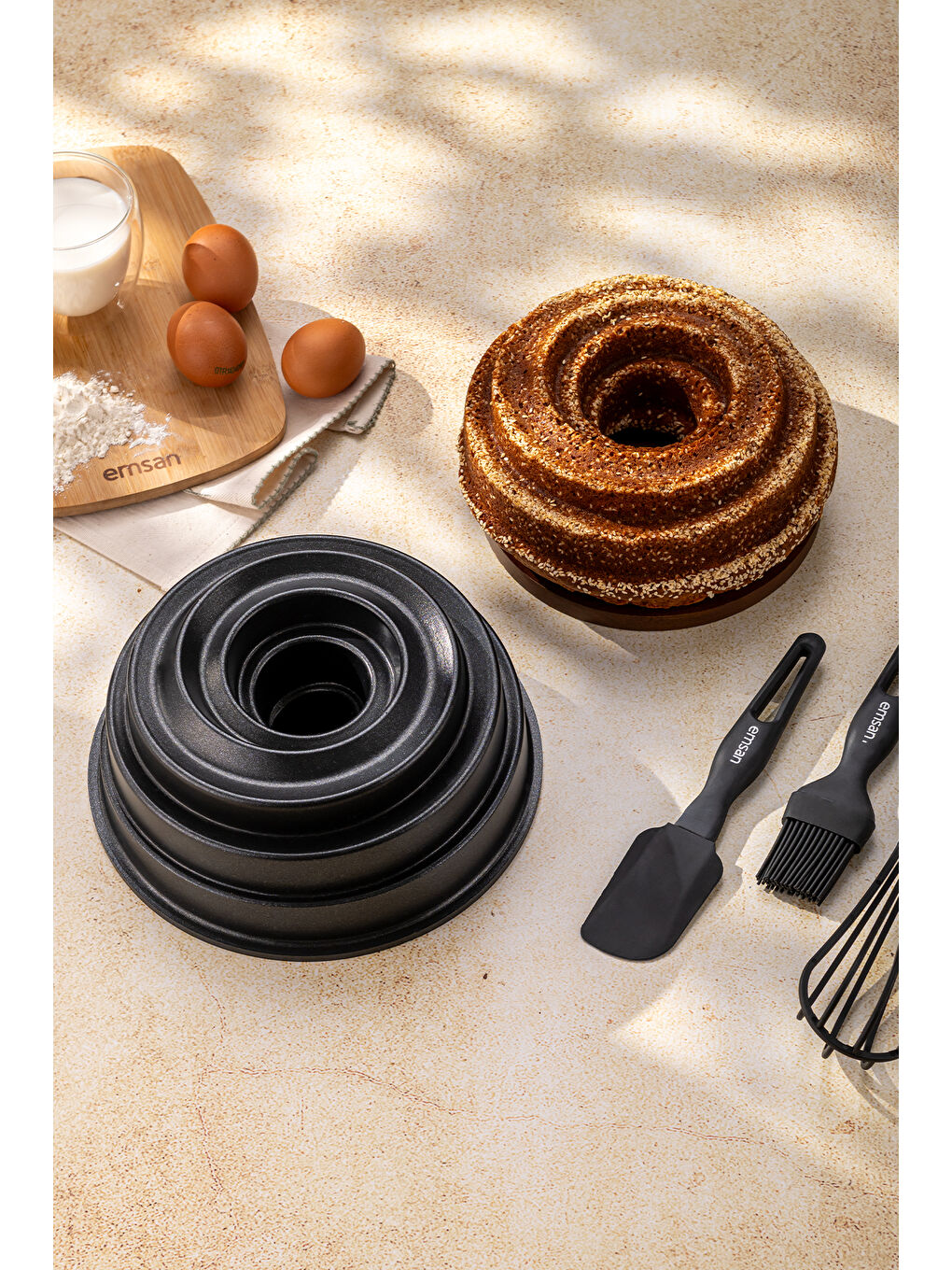 Siyah Galaxy 4 Parça Kek Seti-7