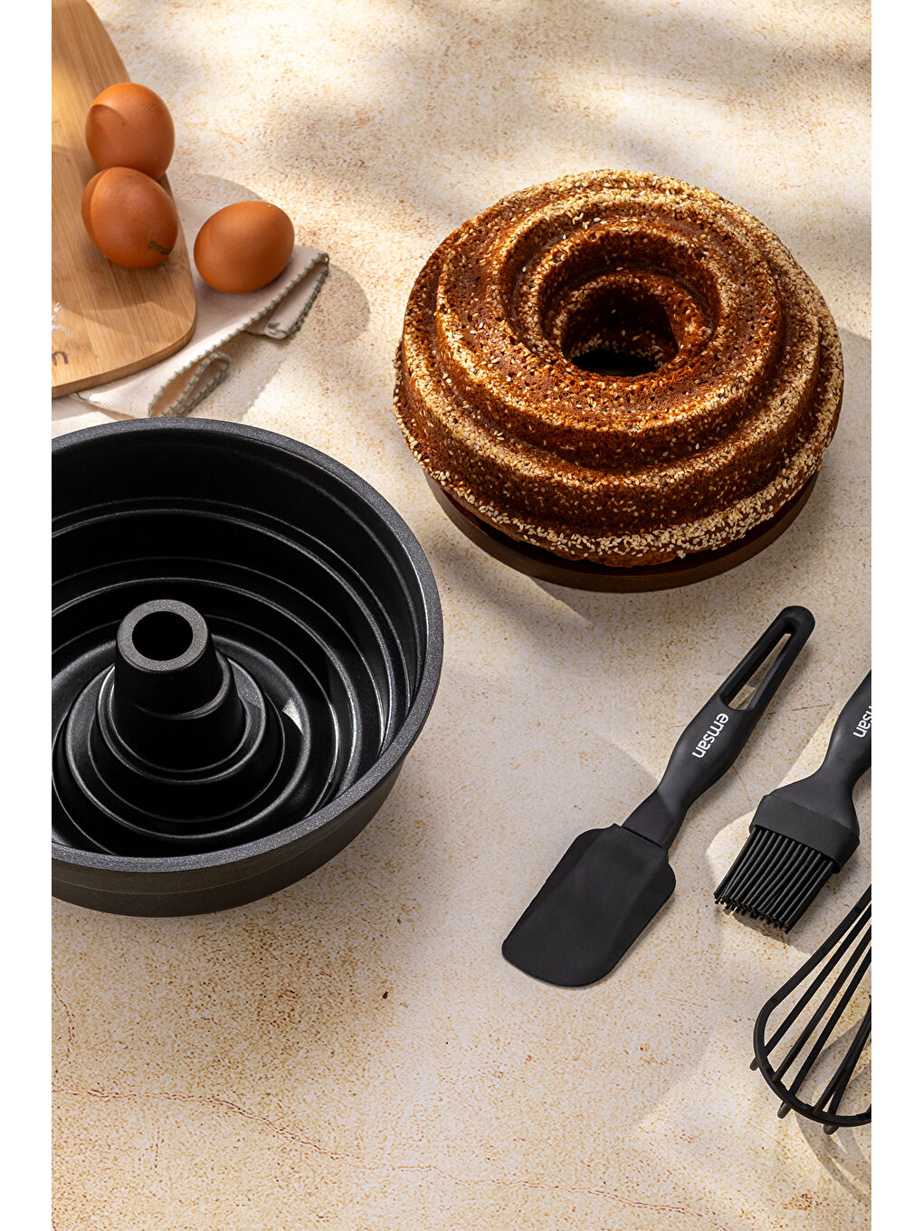 Siyah Galaxy 4 Parça Kek Seti-5