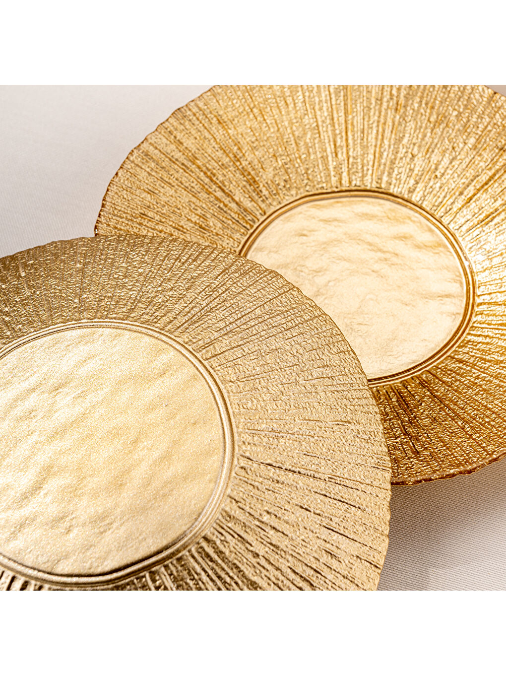 Sarı Golden 7 Parça Cam Pasta / Tatlı Seti-10