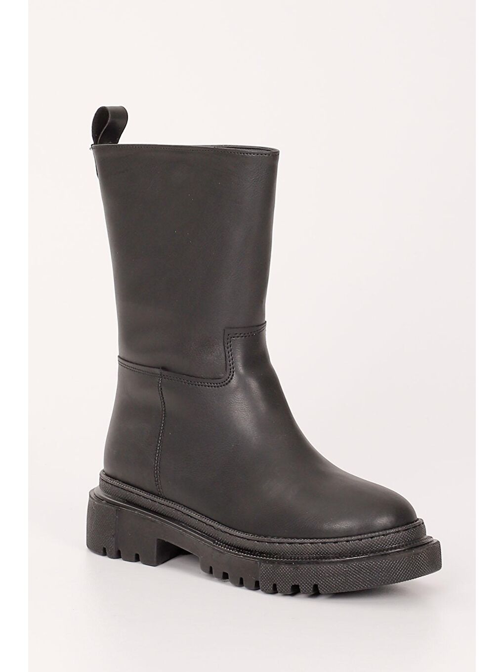 Siyah SİYAH  Yuvarlak Burun Topuklu Kadın Günlük Bot 37530-4