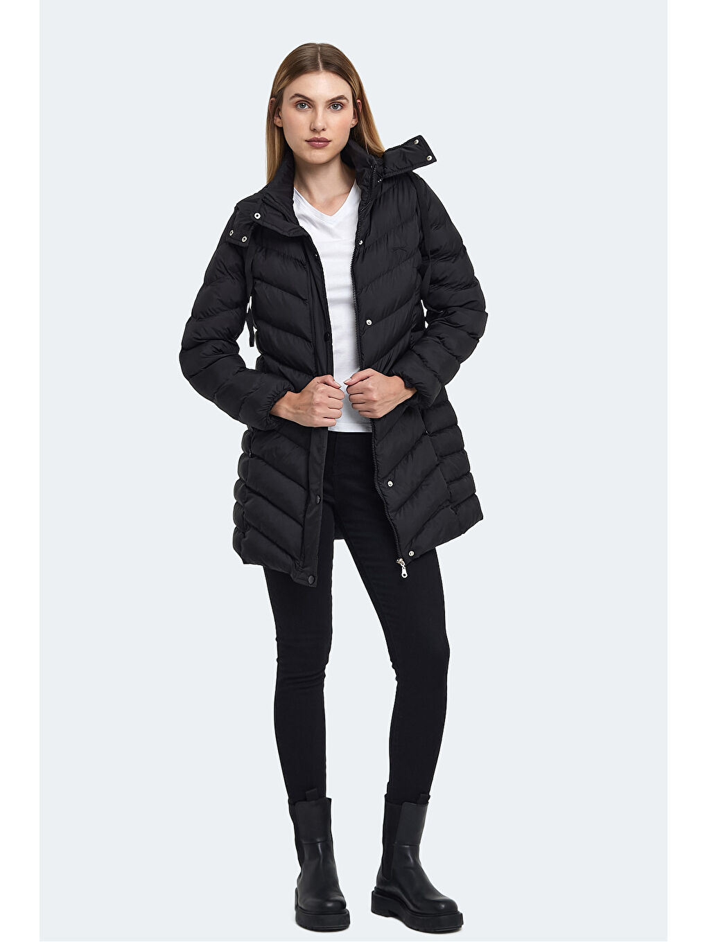 GWEN Kadın Şişme Mont  Siyah-6