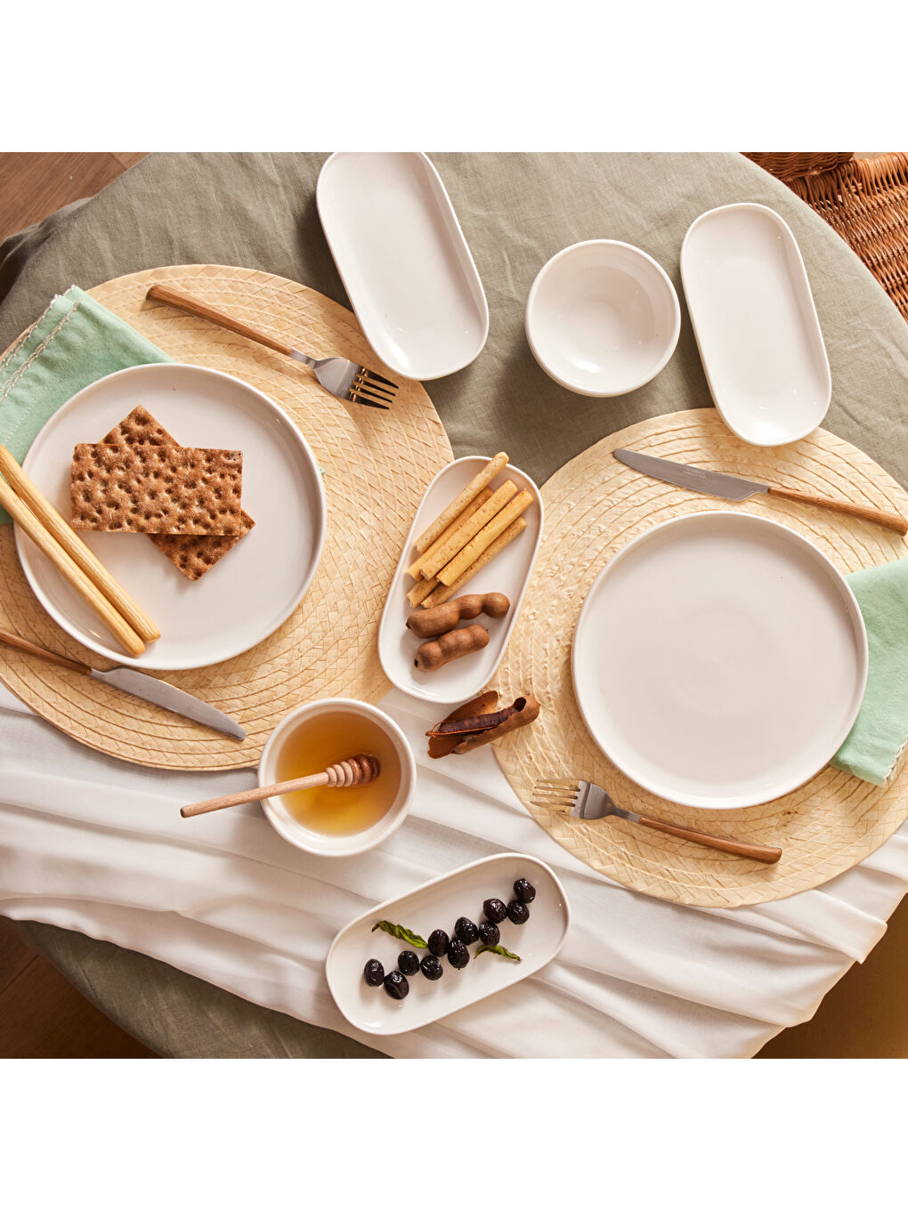 Parla Porselen 12 Parça 6 Kişilik Kahvaltı Takımı Beyaz-6