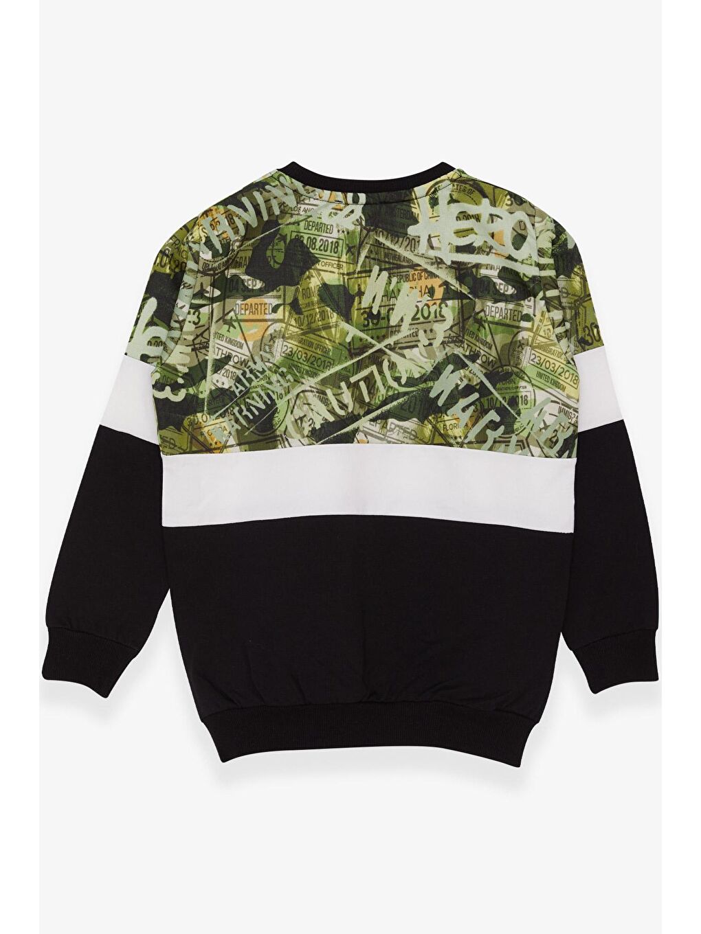 Erkek Çocuk Sweatshirt Desenli Siyah (6-12 Yaş)-1