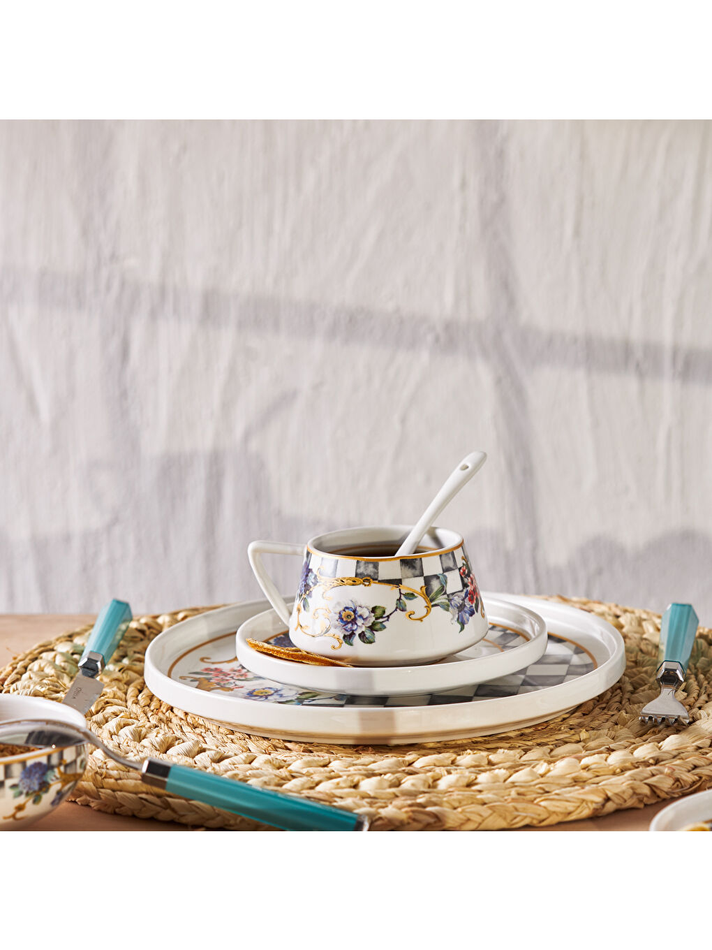 Beyaz Victoria Porselen 32 Parça 6 Kişilik Kahvaltı/Servis Takımı-10