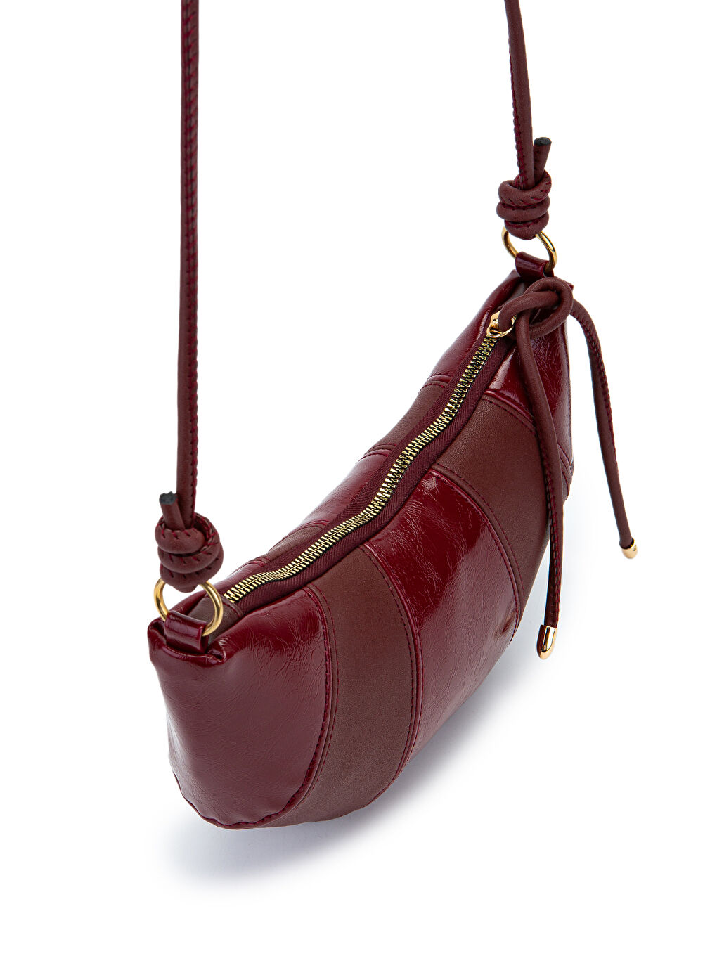 İp Sarkıt Detaylı Suni Deri Bohem Tarz Wade Kadın Çapraz Çanta Bordo-3