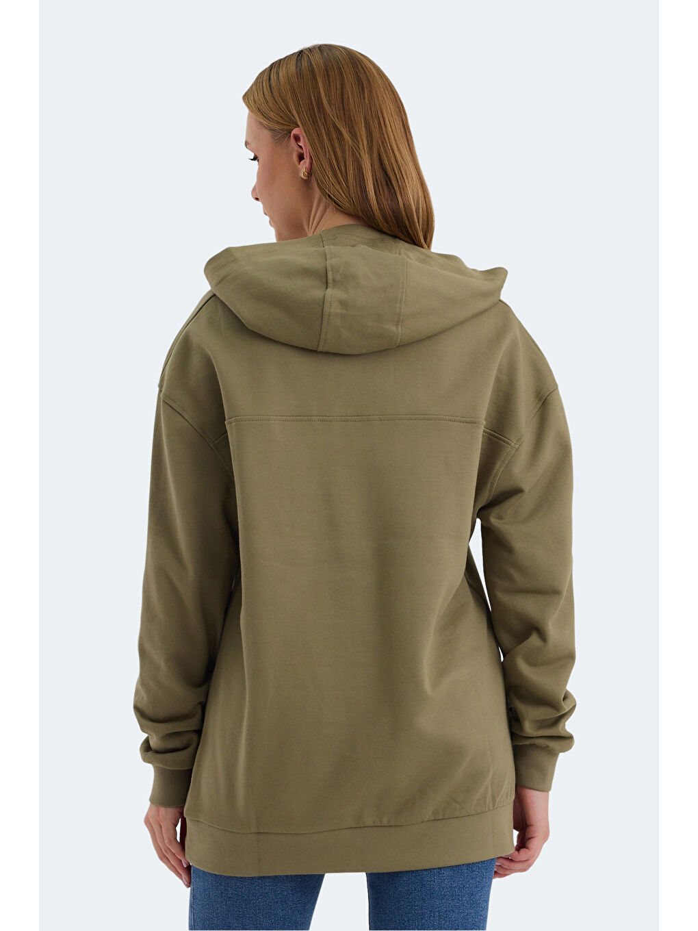 VIOLENCE Kadın Haki Sweatshirt-1