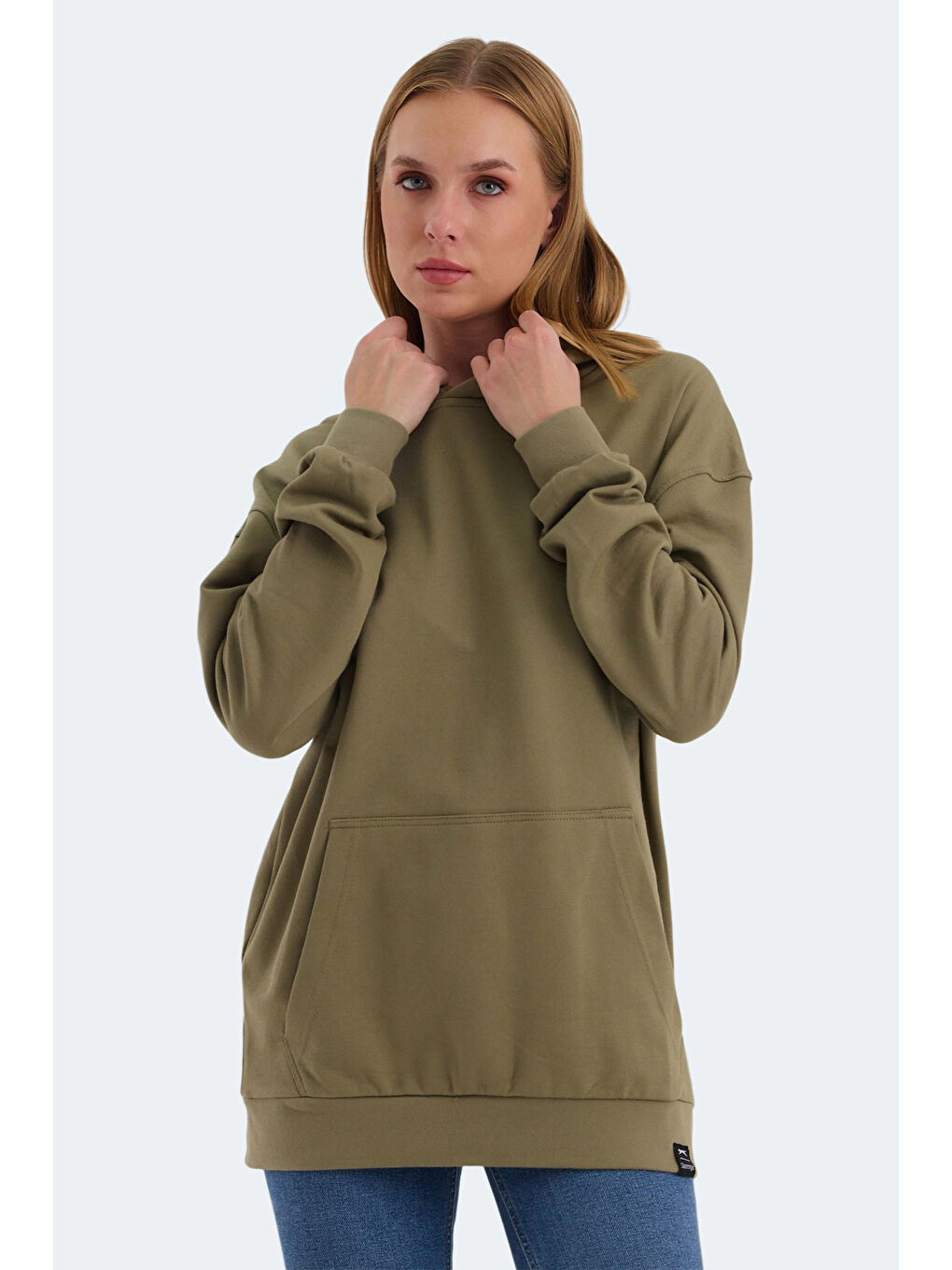 VIOLENCE Kadın Haki Sweatshirt-5