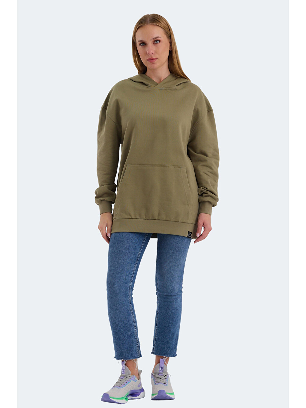 VIOLENCE Kadın Haki Sweatshirt-6