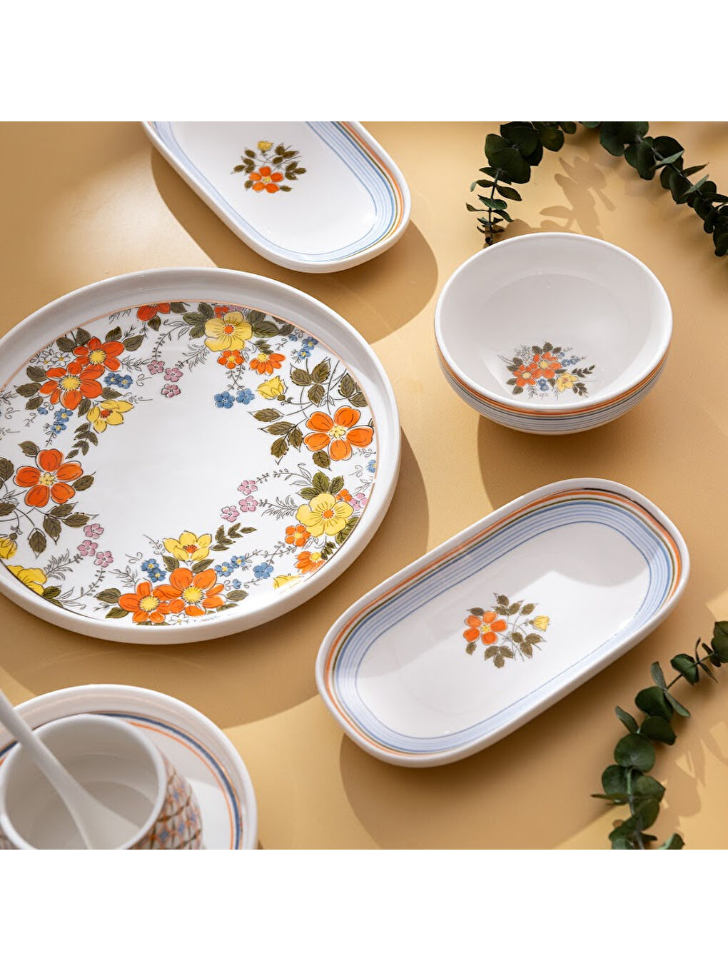 Beyaz Teraryum 32 Parça 6 Kişilik Kahvaltı Takımı-8