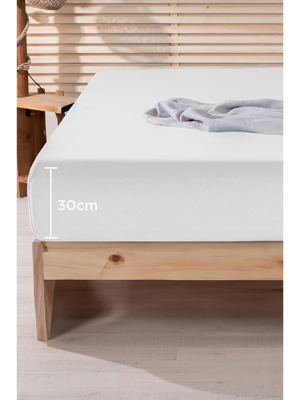 Nordqueen Ranforce %100 Pamuk 160x200 Çift Kişilik Lastikli Çarşaf Beyaz - 1