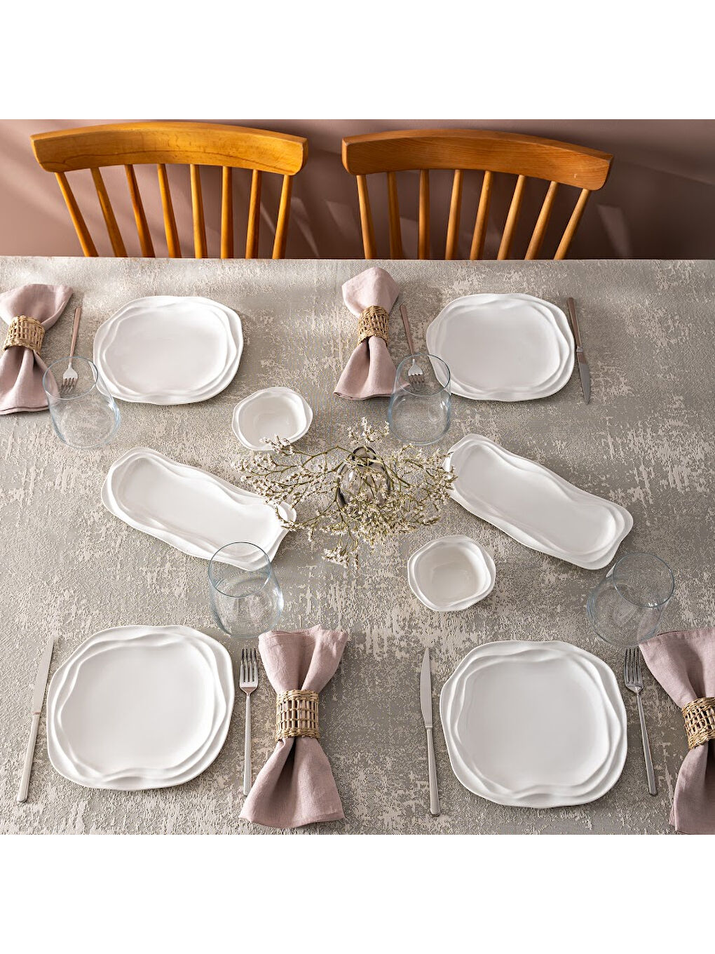 Beyaz Royal 14 Parça 6 Kişilik Kahvaltı Takımı-6