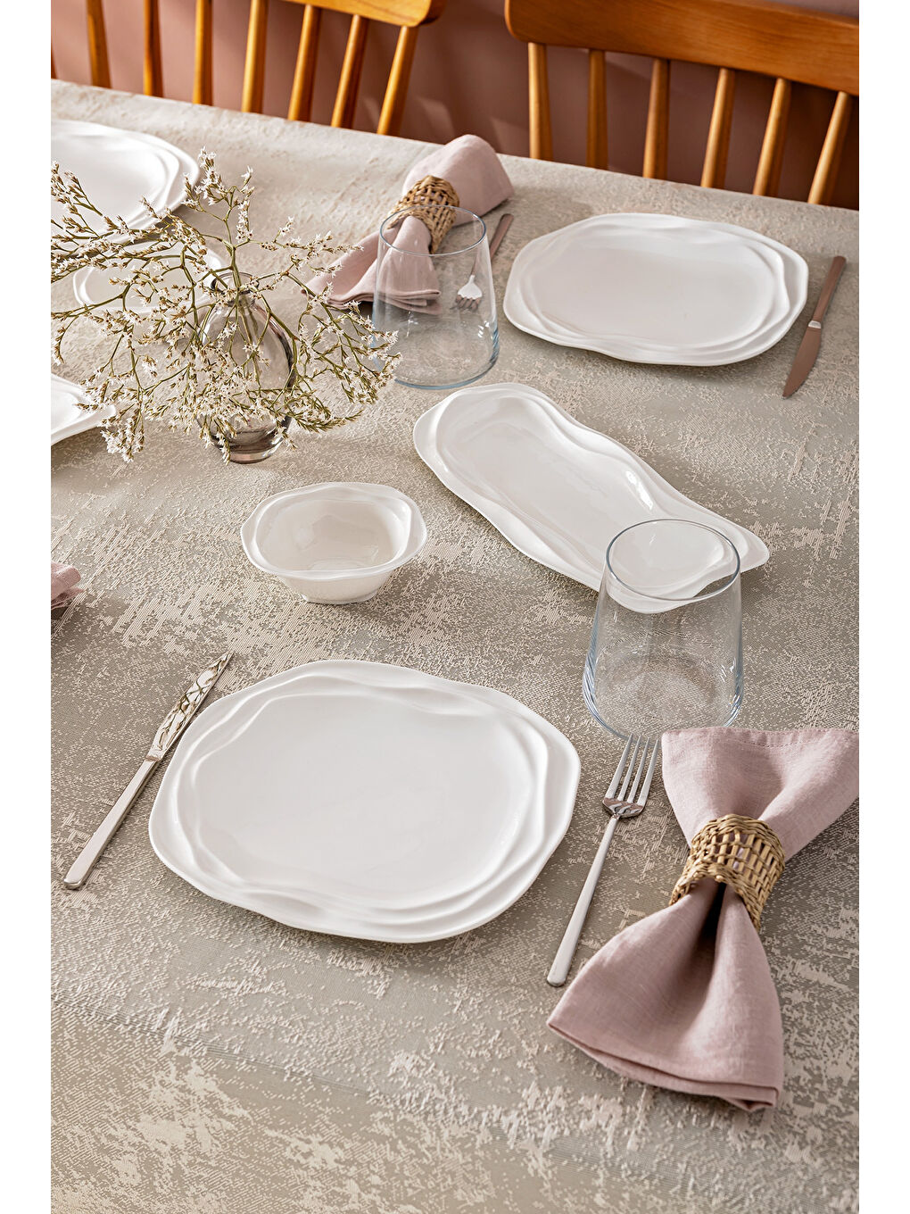 Beyaz Royal 14 Parça 6 Kişilik Kahvaltı Takımı-3