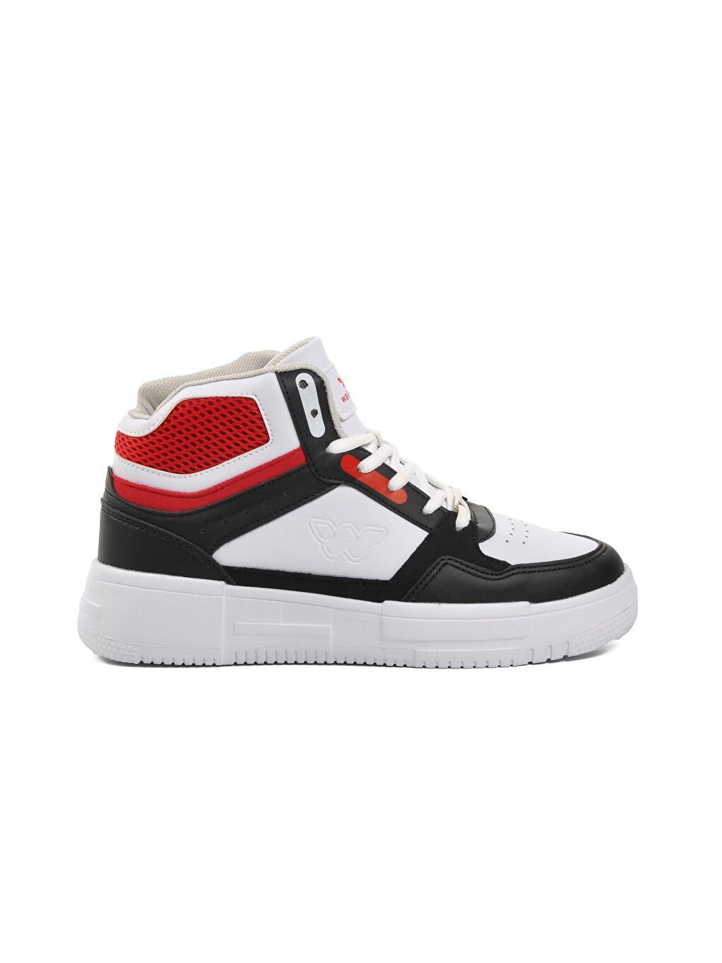 Walkway Berry Hi Beyaz-Siyah-Kırmızı Bağcıklı Unisex Hi Sneaker