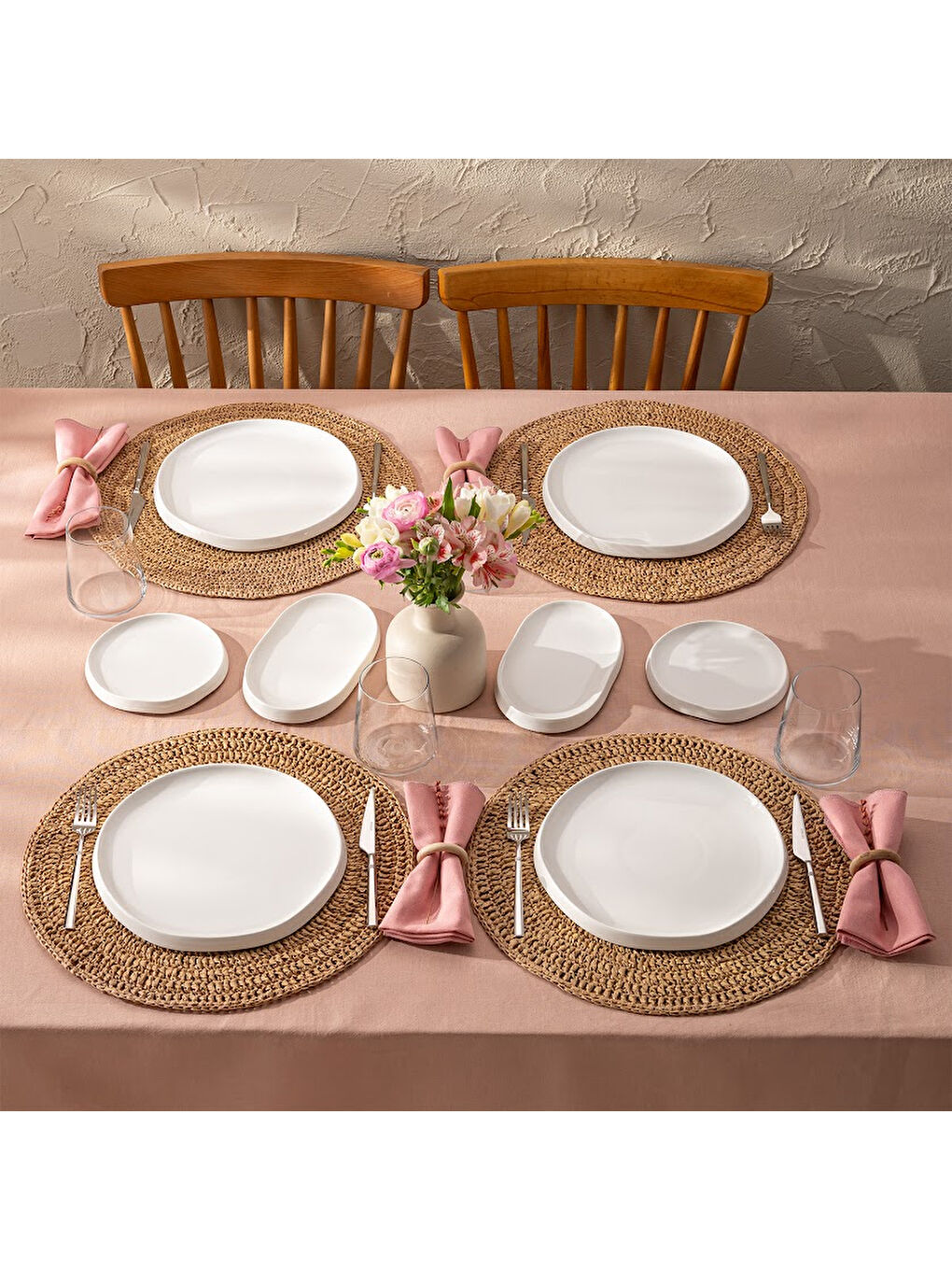 Beyaz Luna 14 Parça 6 Kişilik Kahvaltı Takımı-6