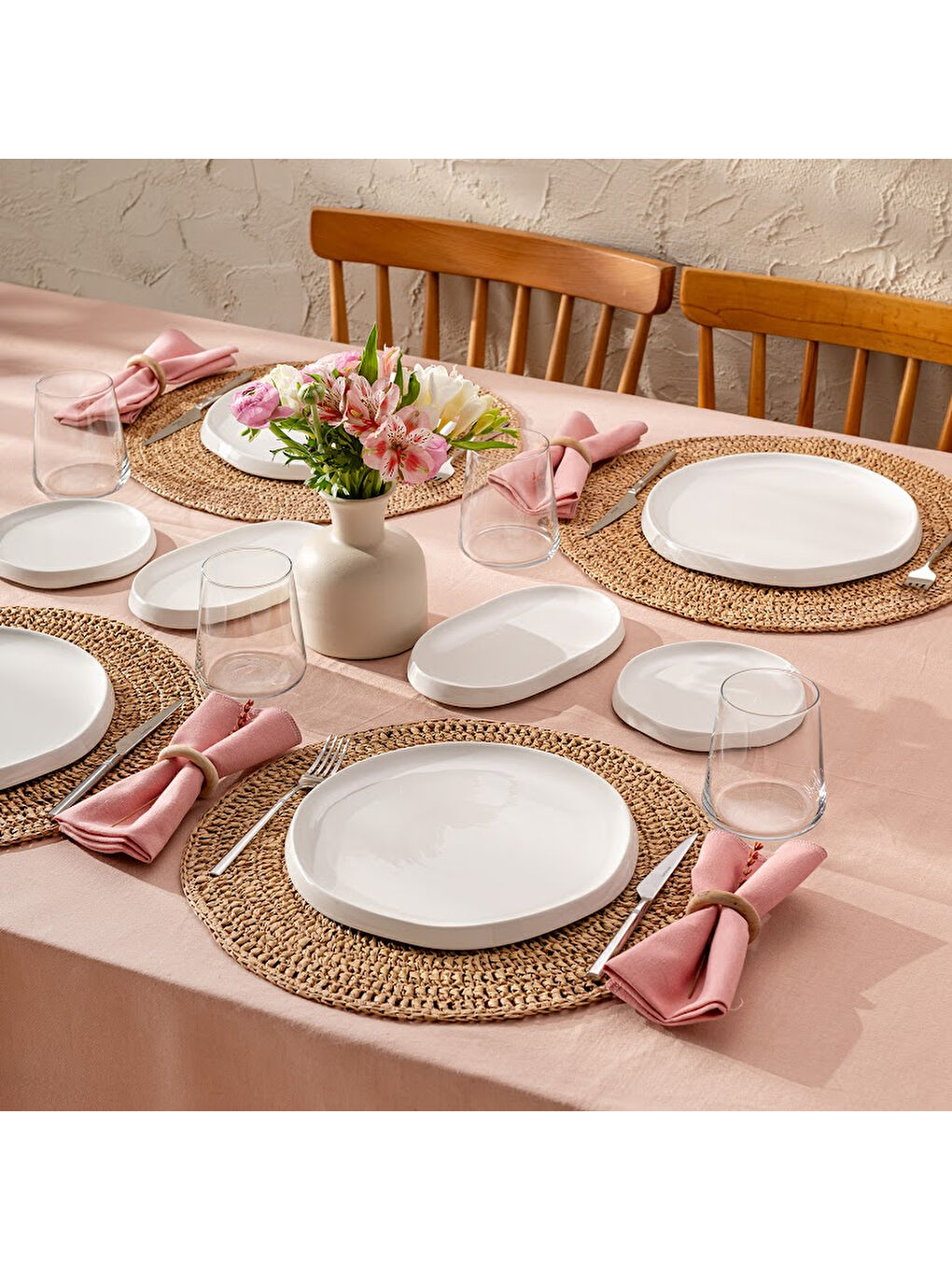 Beyaz Luna 14 Parça 6 Kişilik Kahvaltı Takımı-7