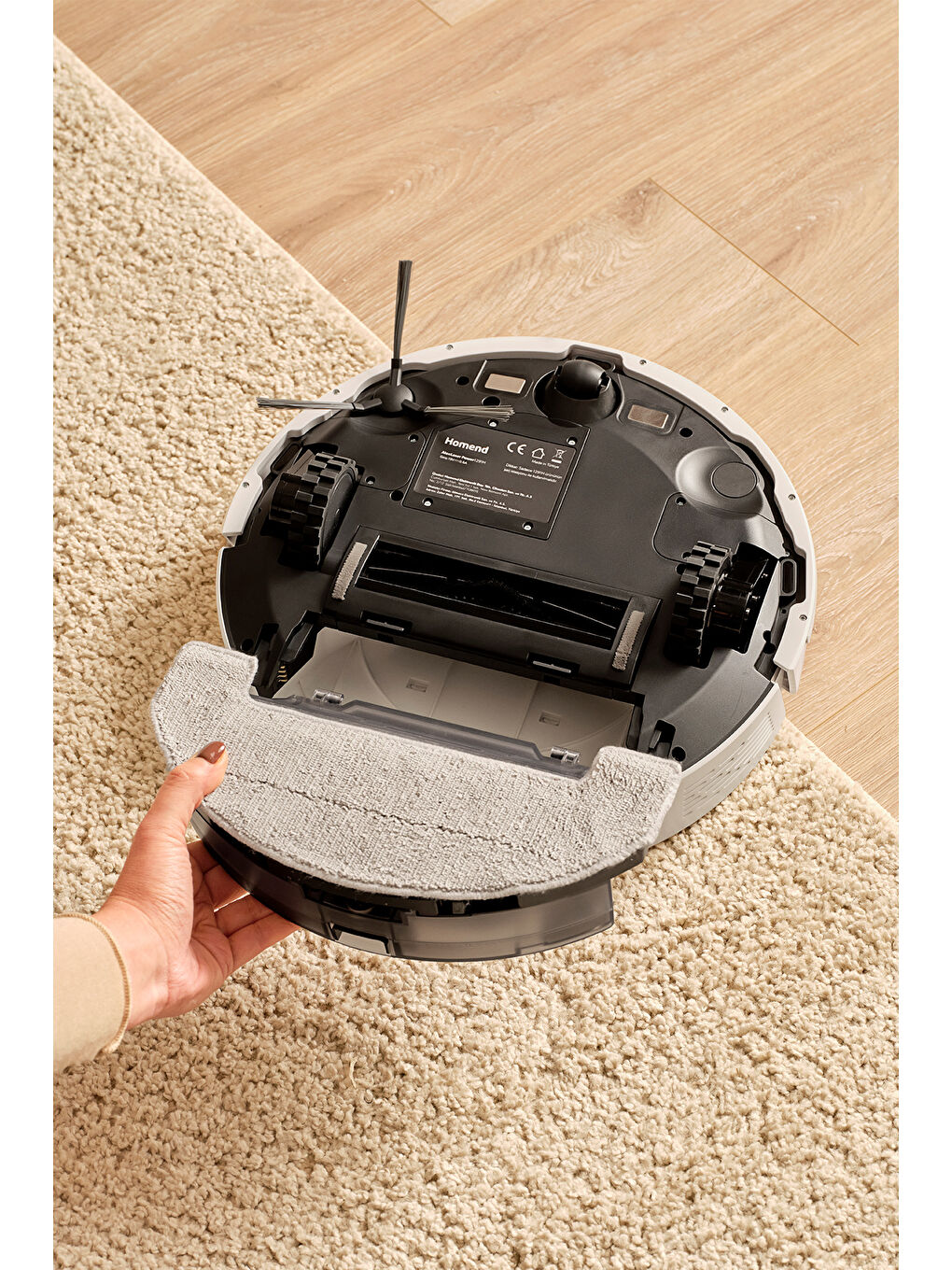 Alex Laser 1291H Moplu ve Haritalamalı Akıllı 5 Kpa Robot Süpürge Beyaz-4