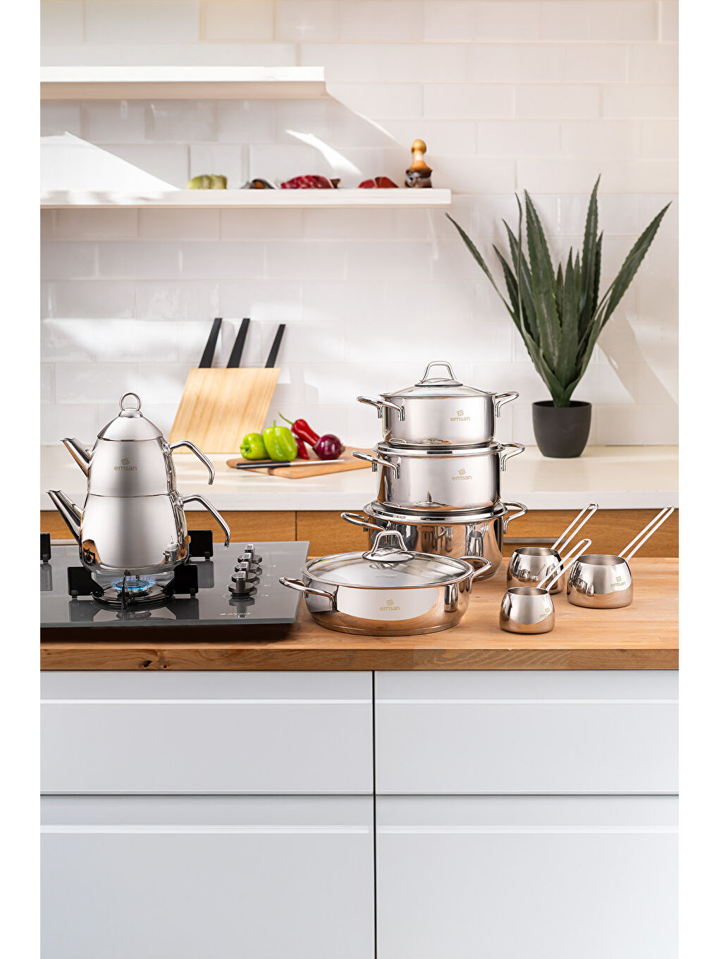 Gri Batu 14 Parça Çelik Çeyiz Seti-8