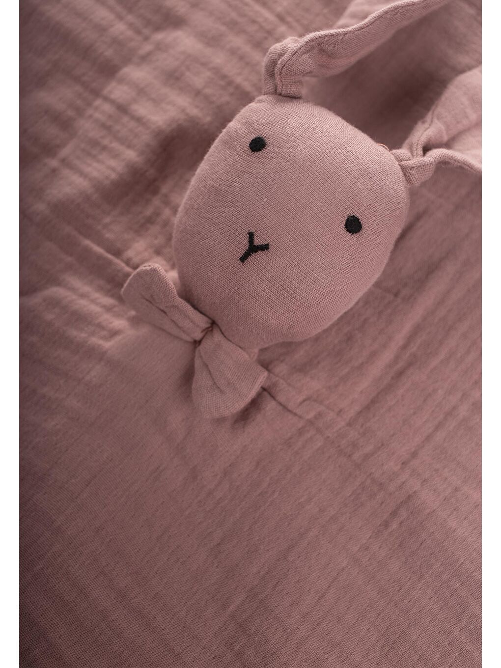 Turuncu Tavşan Müslin Uyku Arkadaşı (Yıkanmıştır) 40X40 Cm Bakır-2