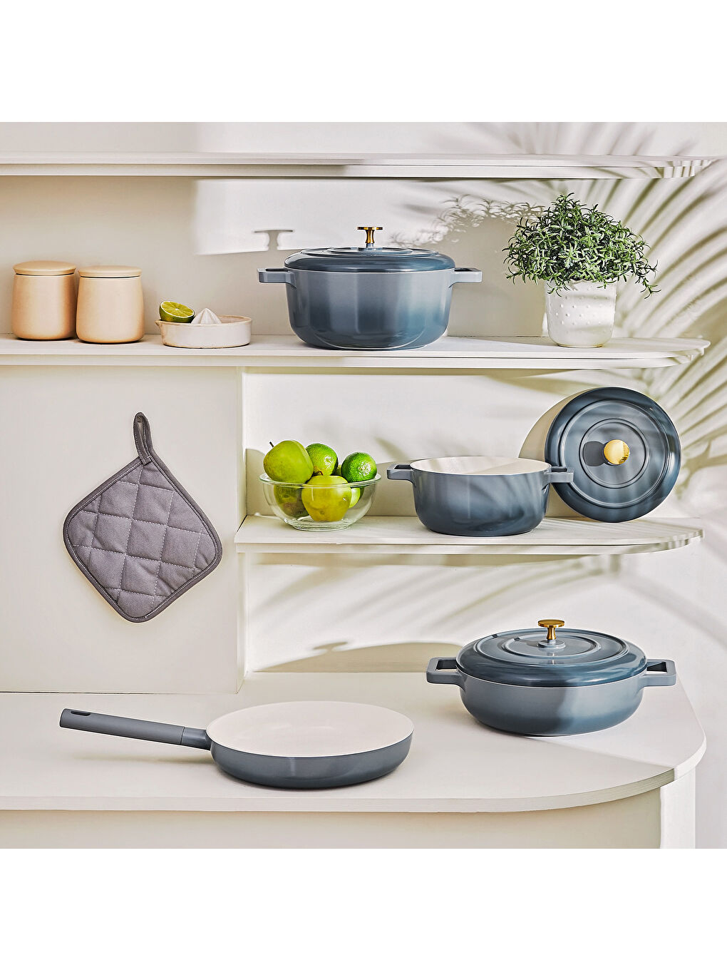 Mavi Blue Royal 7 Parça Tencere Seti-7