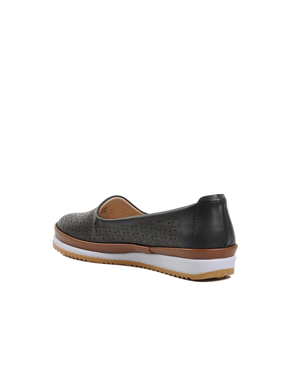 167 Siyah-Taba Hakiki Deri Kadın Günlük Ayakkabı-3