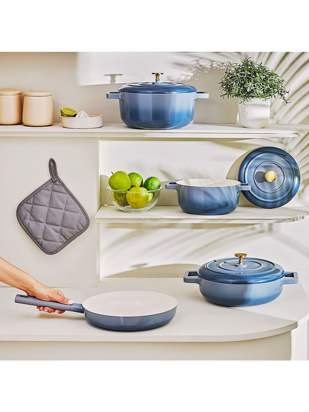 Mavi Blue Royal 7 Parça Tencere Seti-8