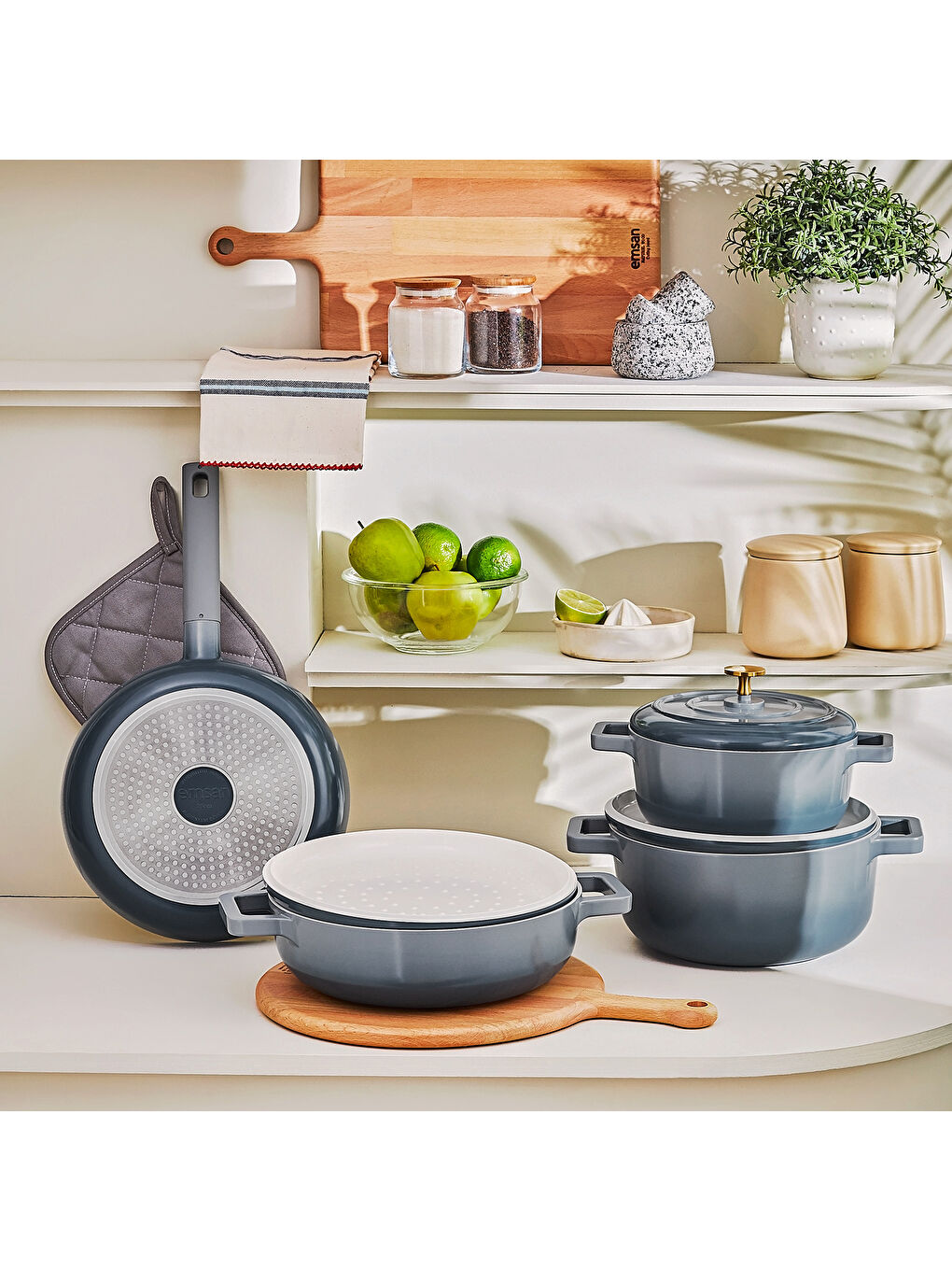 Mavi Blue Royal 7 Parça Tencere Seti-10