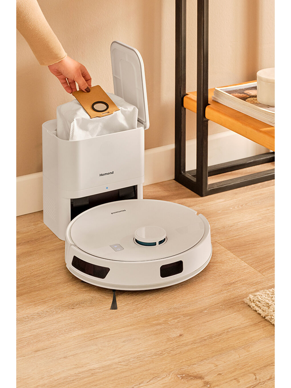 Alex Laser Power 1289H Otomatik Boşaltım Sistemli Yeni Nesil Moplu 5 KPA Robot Süpürge Beyaz-3