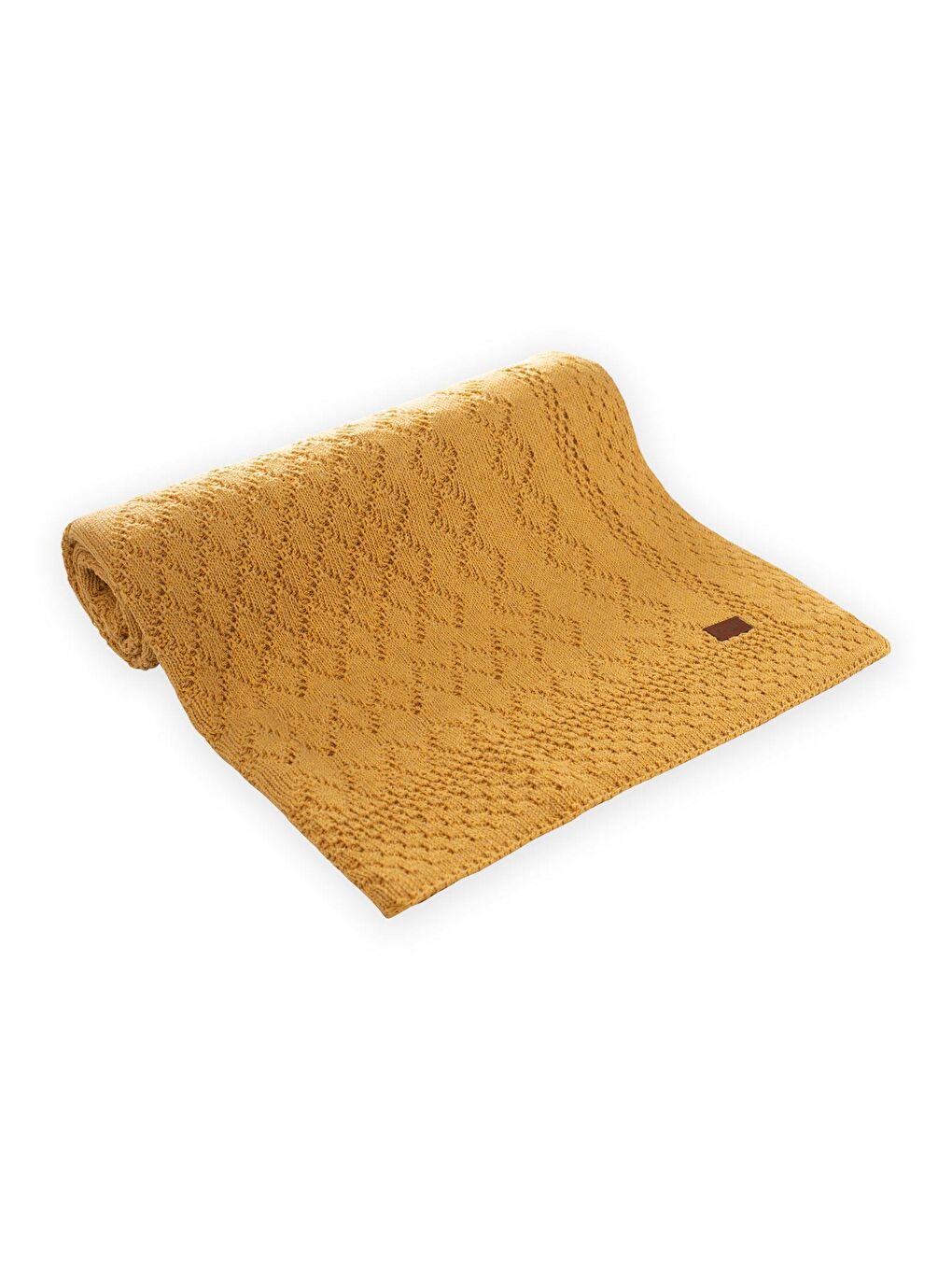 Floransa Model Kutulu Battaniye 80X100 Cm Hardal Sarı-1
