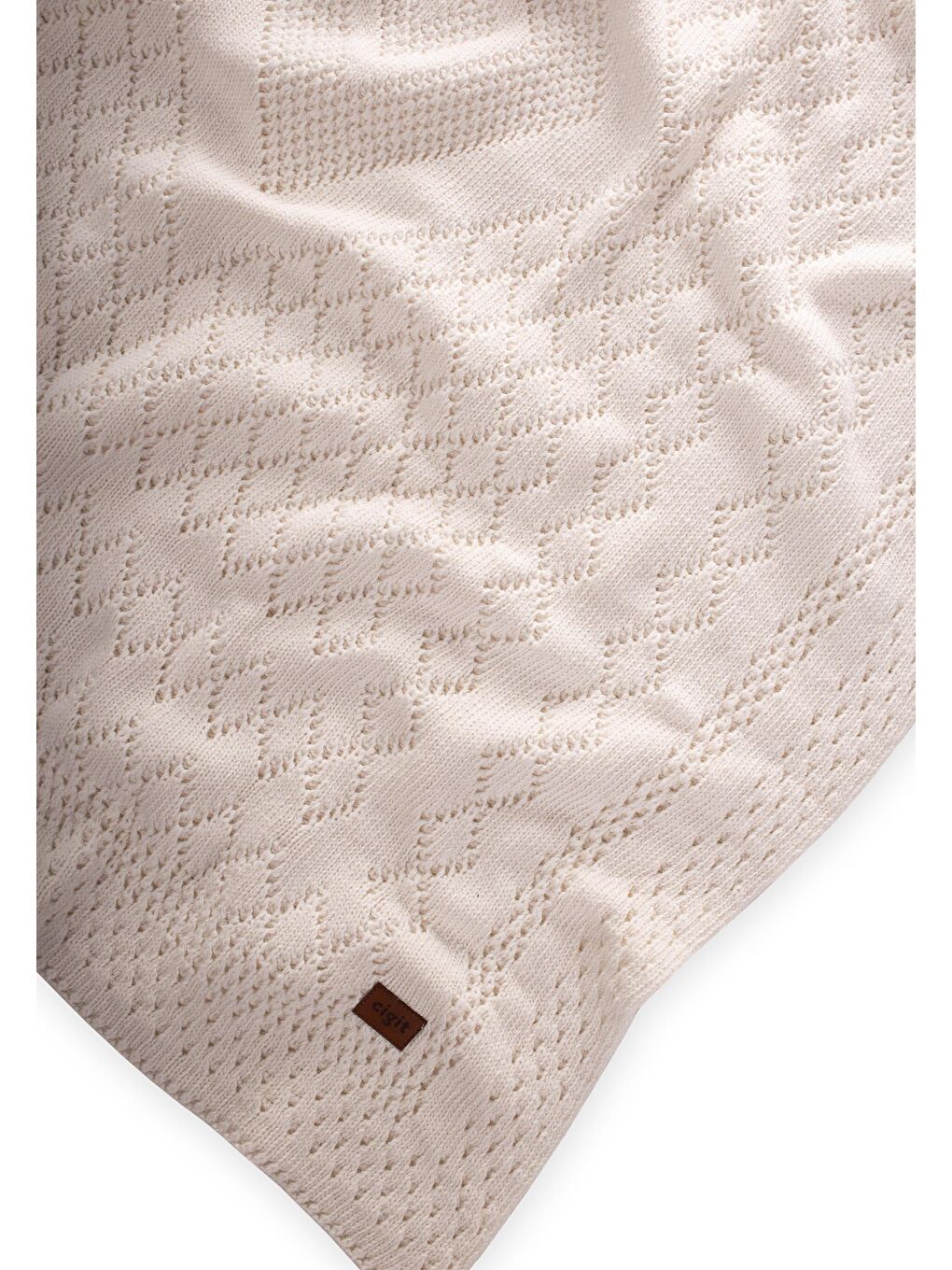 Floransa Model Kutulu Battaniye 80X100 Cm Ekru