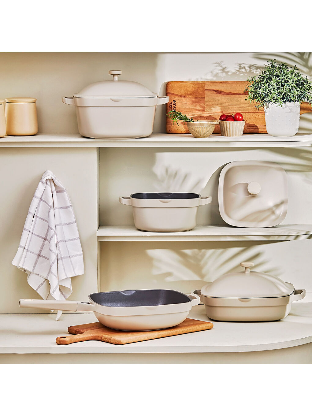 Beyaz White Stone 7 Parça Tencere Seti-8