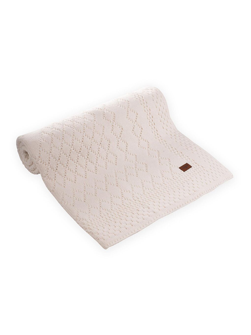 Floransa Model Kutulu Battaniye 80X100 Cm Ekru-1