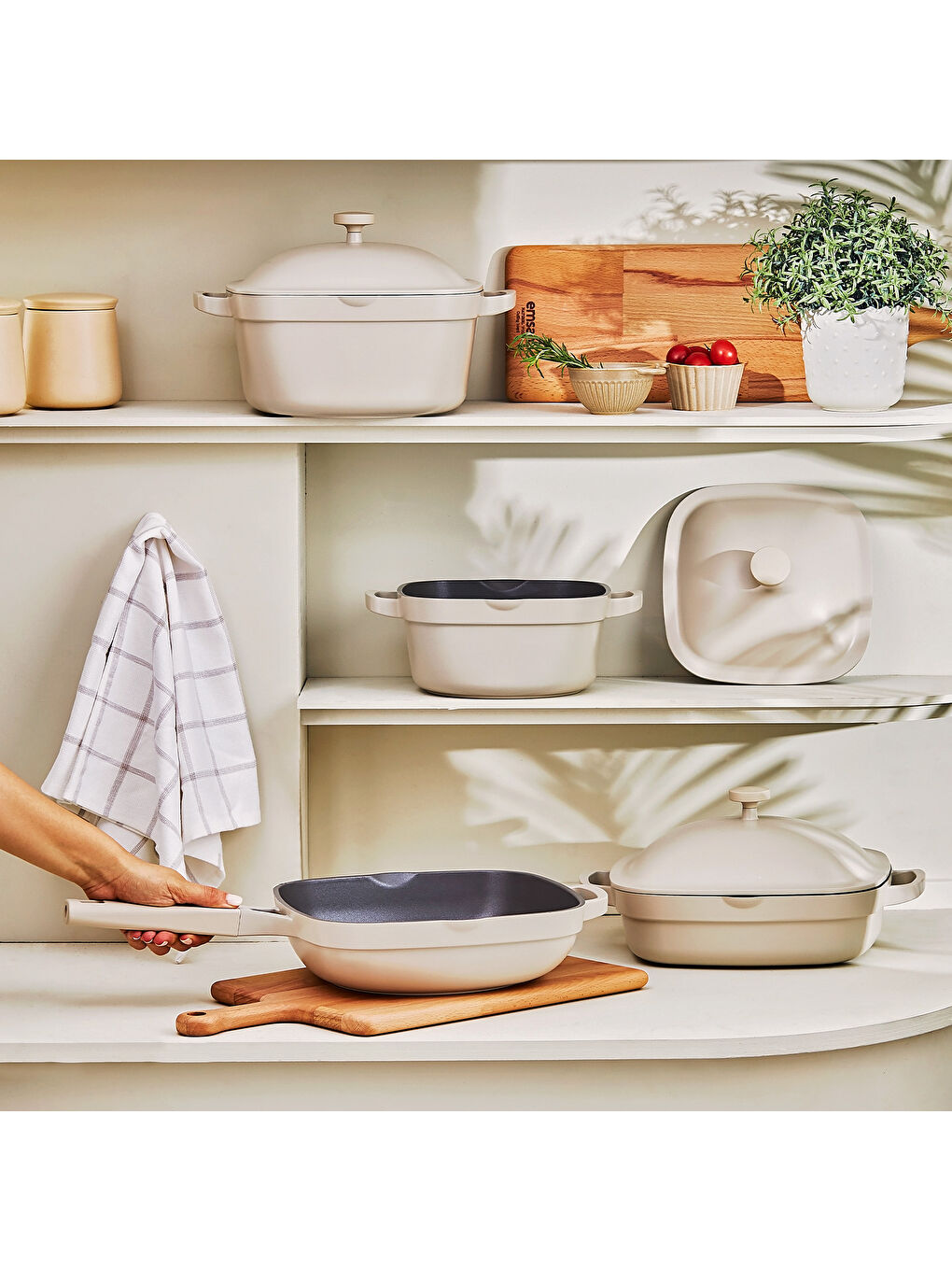 Beyaz White Stone 7 Parça Tencere Seti-10