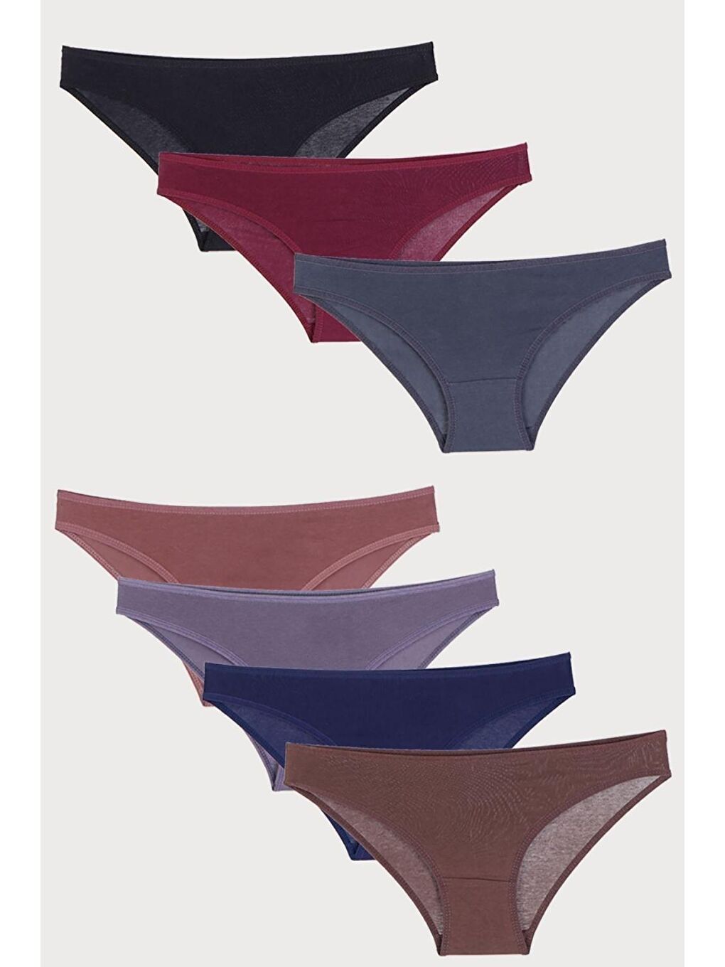 Kadın Külot 7 Li Paket Elastanlı Antrasit