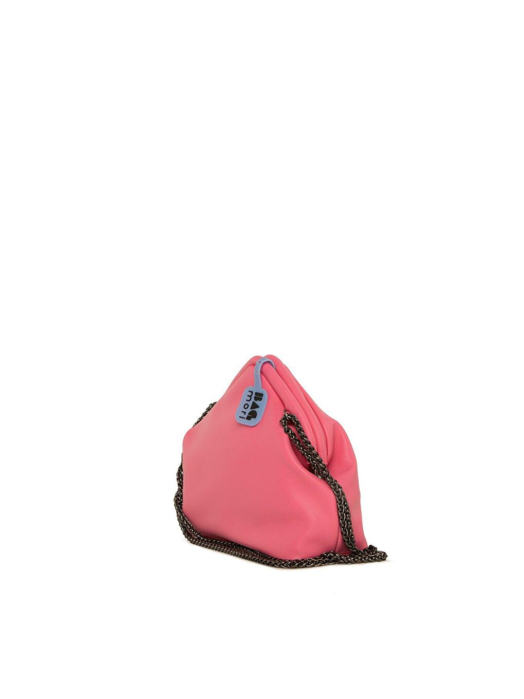 Fuşya Yamuk Burslu Yumuşak Bohça Çanta-1