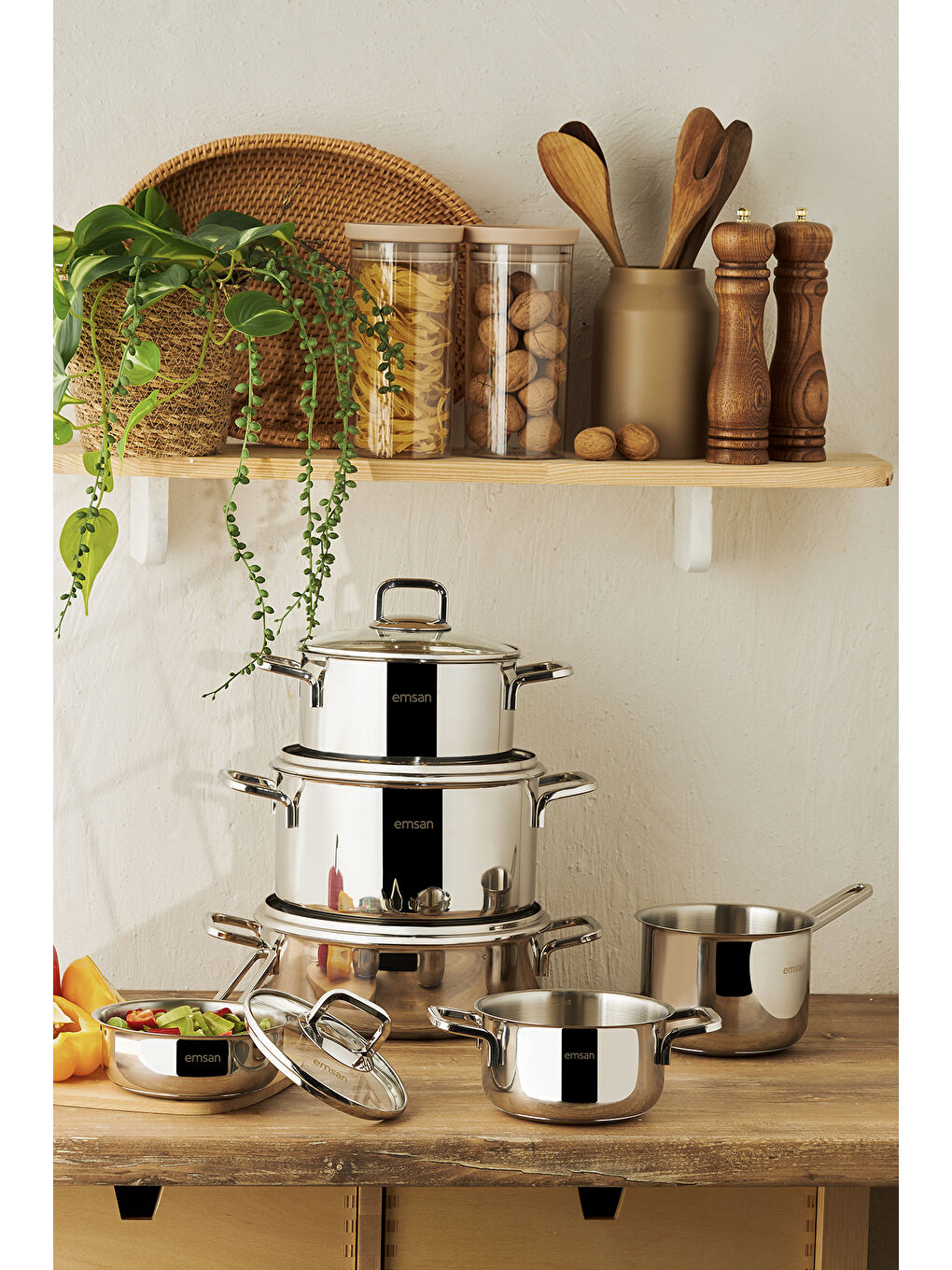 Gri Cocinero 10 Parça Çelik Çeyiz Seti-9