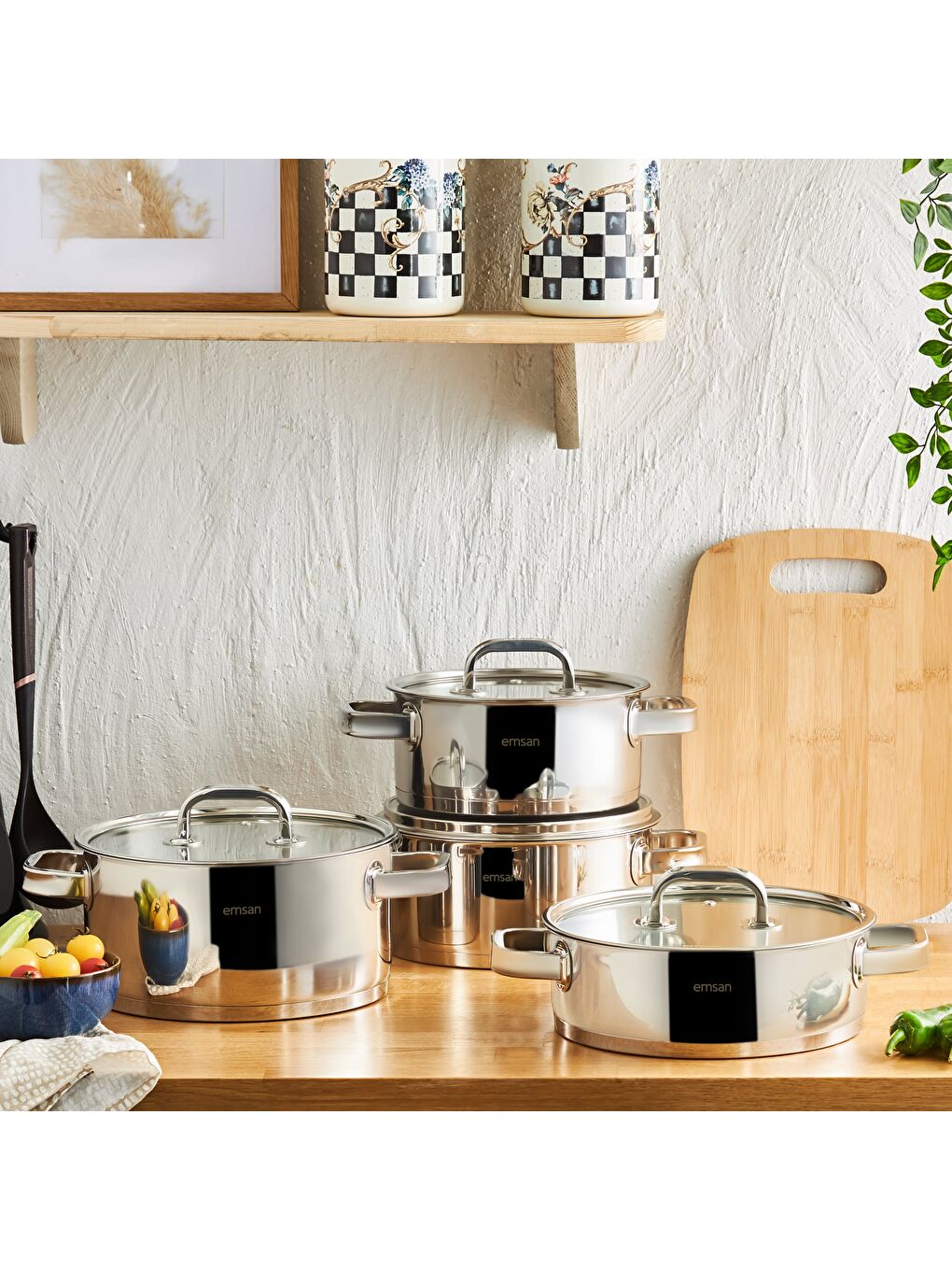 Gri Mimosa 8 Parça Tencere Seti-7