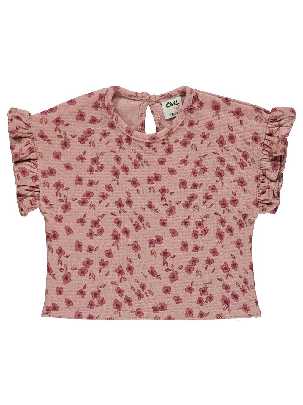 Baby Çiçek Desenli 6-18 Ay Takım - Pembe 12-18 Ay-1