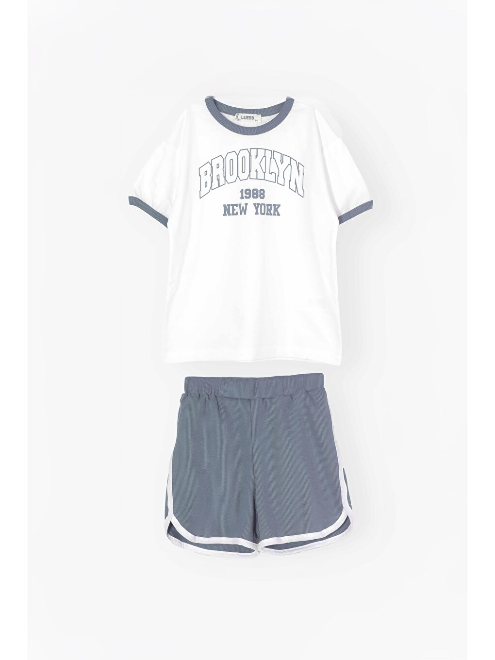 Erkek Çocuk %100 Pamuklu Baskılı Oversize Alt Üst Takım Gri (2-3 Yaş 7-8 Yaş)