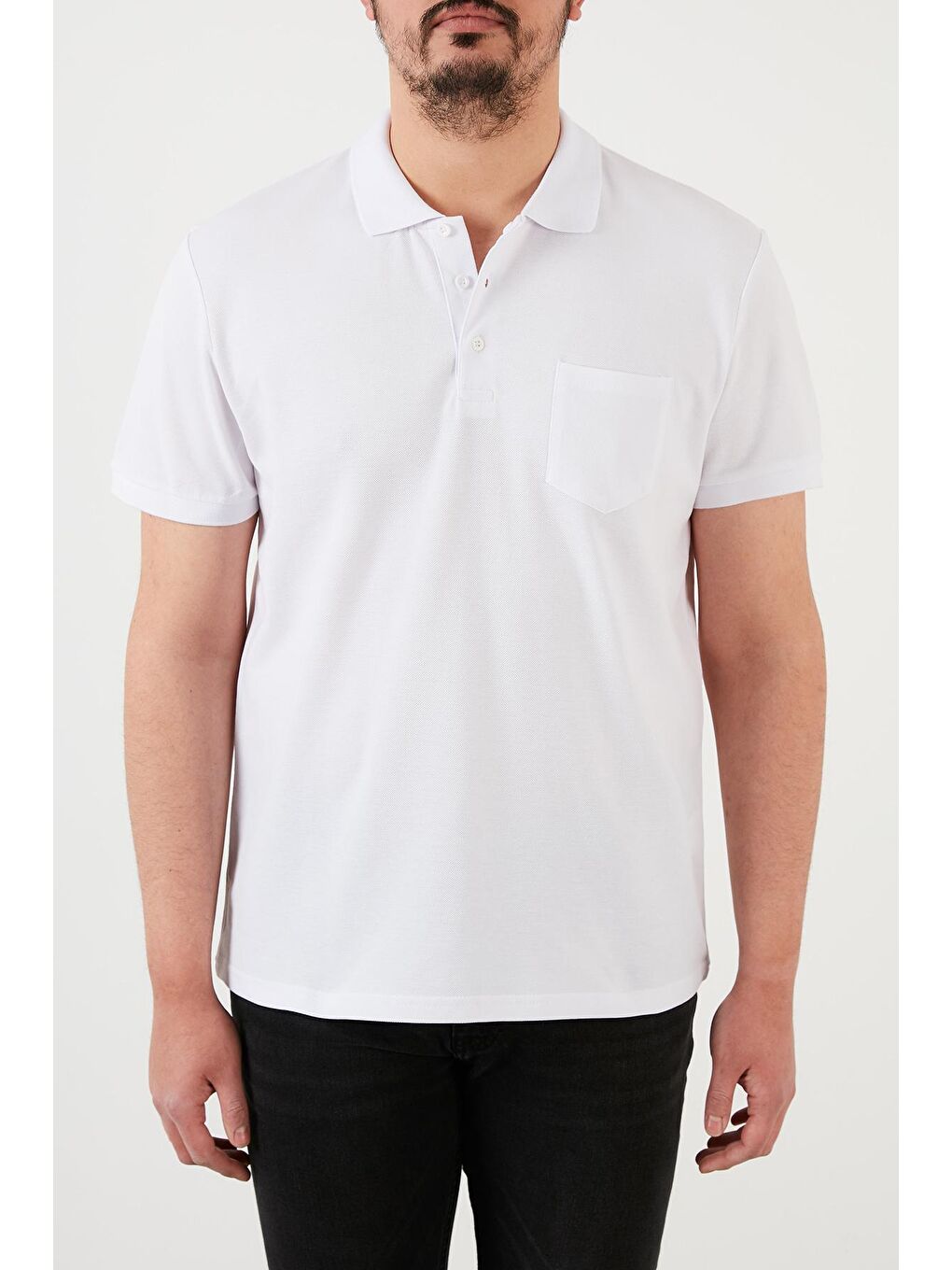 Buratti Beyaz % 100 Pamuk Düğmeli Polo T Shirt 59021271