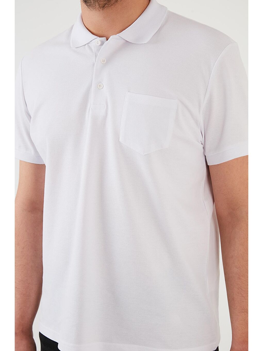 Buratti Beyaz % 100 Pamuk Düğmeli Polo T Shirt 59021271 - 3