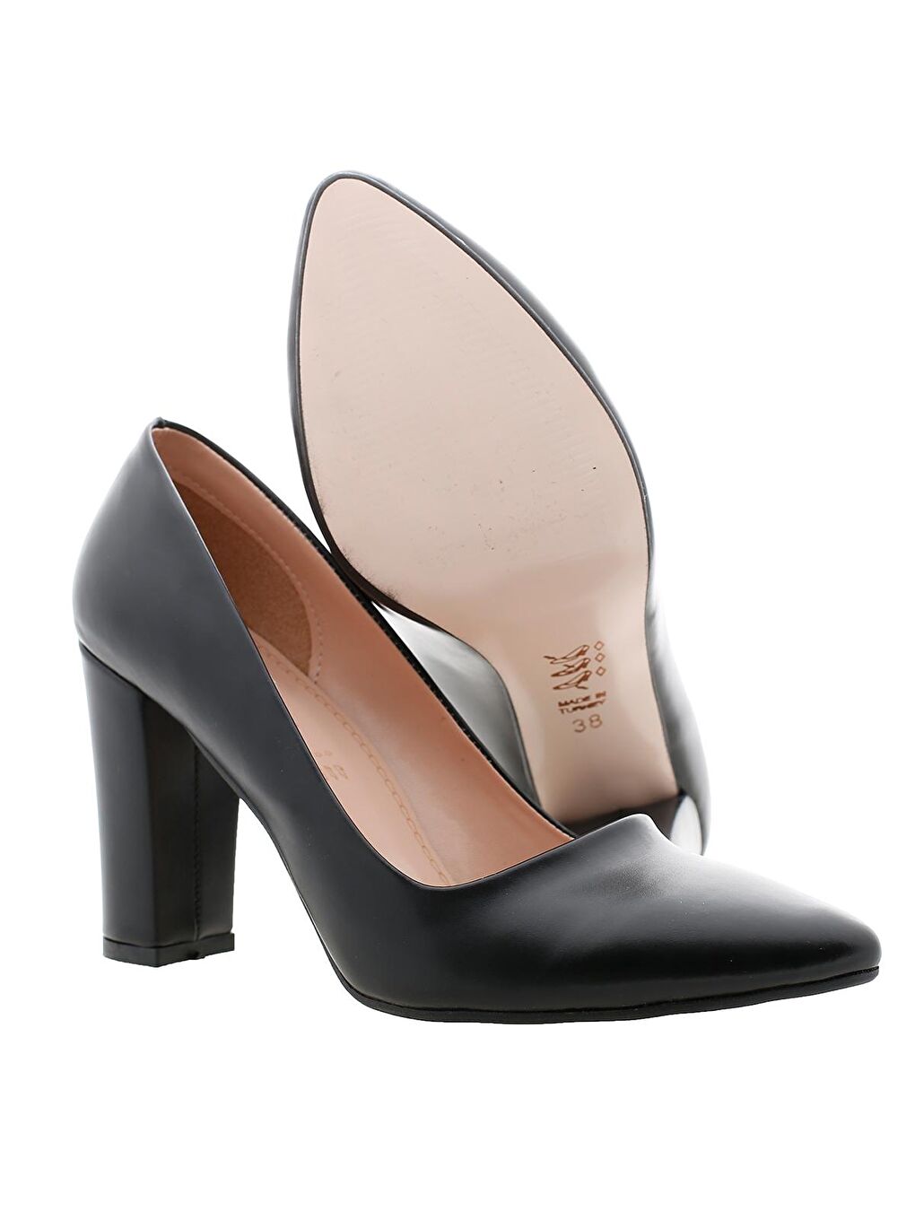 Siyah Cilt 8 Cm Topuklu Kadın Ayakkabı 137029-311-5
