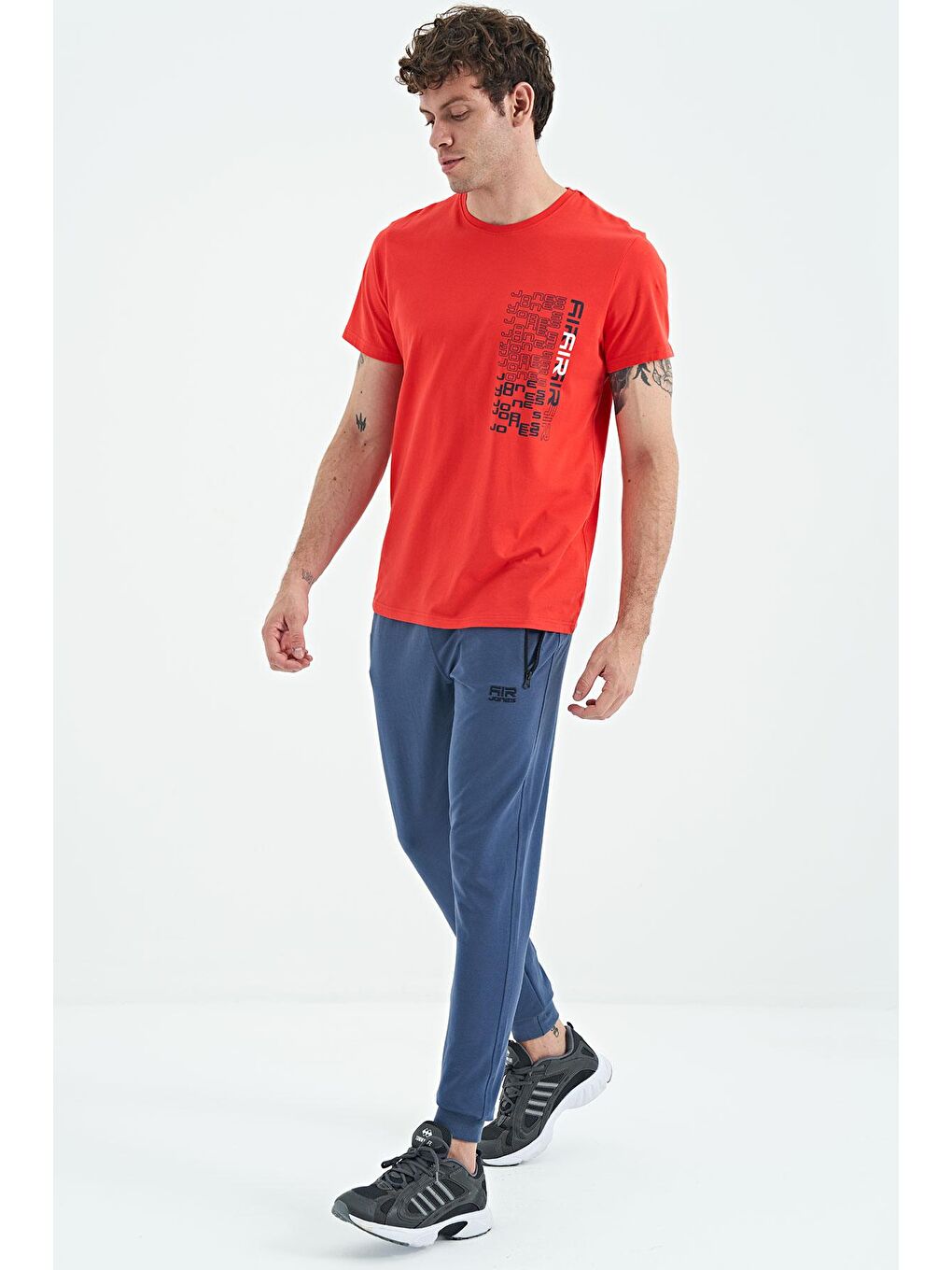 AIR JONES Kane Petrol Logo Nakışlı Cepli Jogger Erkek Eşofman Alt - 84907 - 2