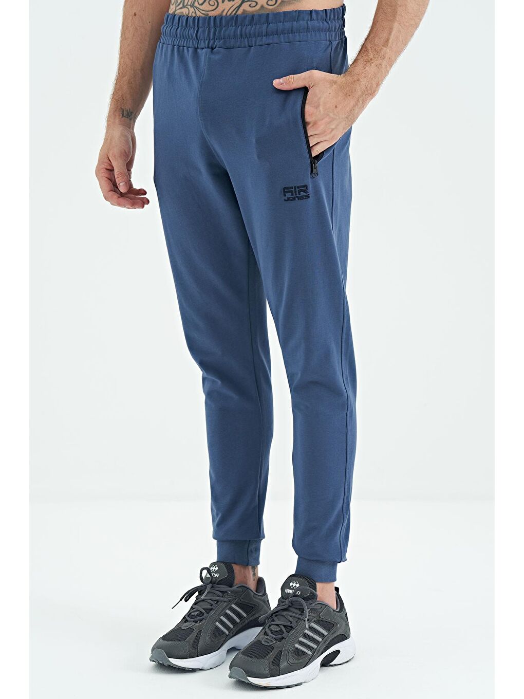 AIR JONES Kane Petrol Logo Nakışlı Cepli Jogger Erkek Eşofman Alt - 84907 - 3