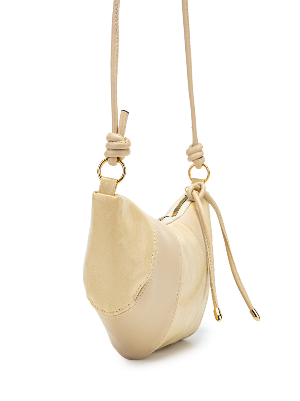 İp Sarkıt Detaylı Suni Deri Bohem Tarz Wade Kadın Çapraz Çanta Tereyağ Sarısı-2