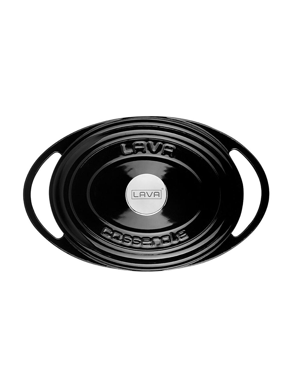 Siyah Oval Tencere Döküm Demir Kapak Heritage Serisi Ölçü 22x28cm.-1