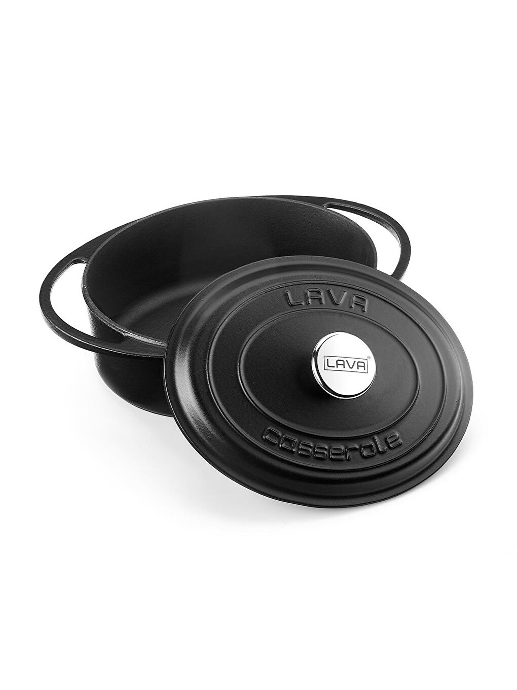 Siyah Oval Tencere Döküm Demir Kapak Heritage Serisi Ölçü 22x28cm.-3