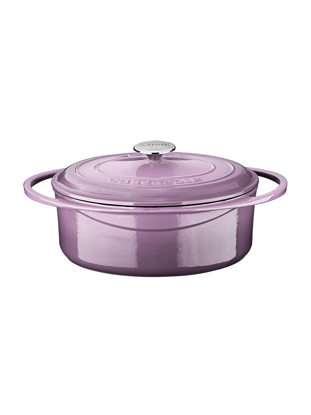 Mor Oval Tencere Döküm Demir Kapak Heritage Serisi Ölçü 22x28cm.