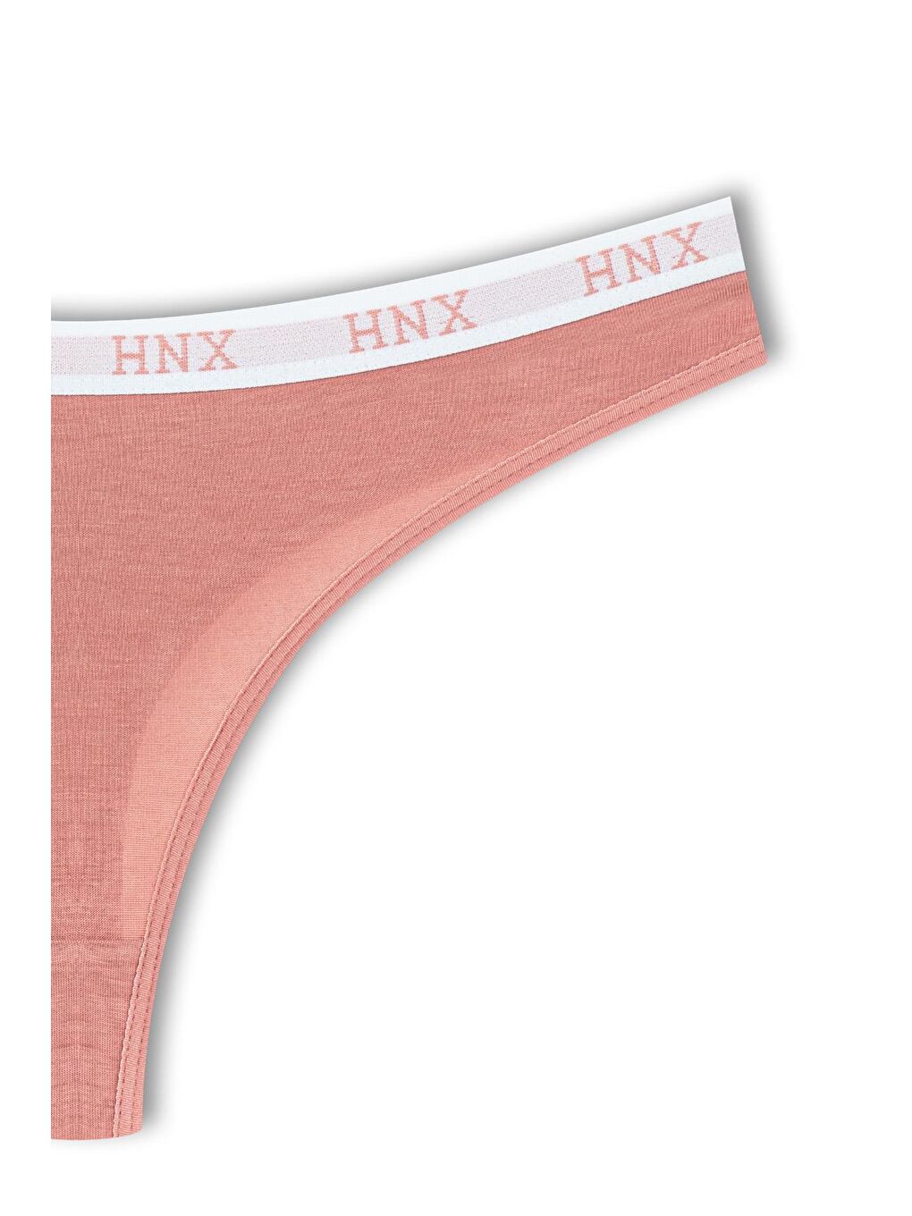 Pembe Pamuklu Beli Lastikli Basic Kadın Tanga Külot-2