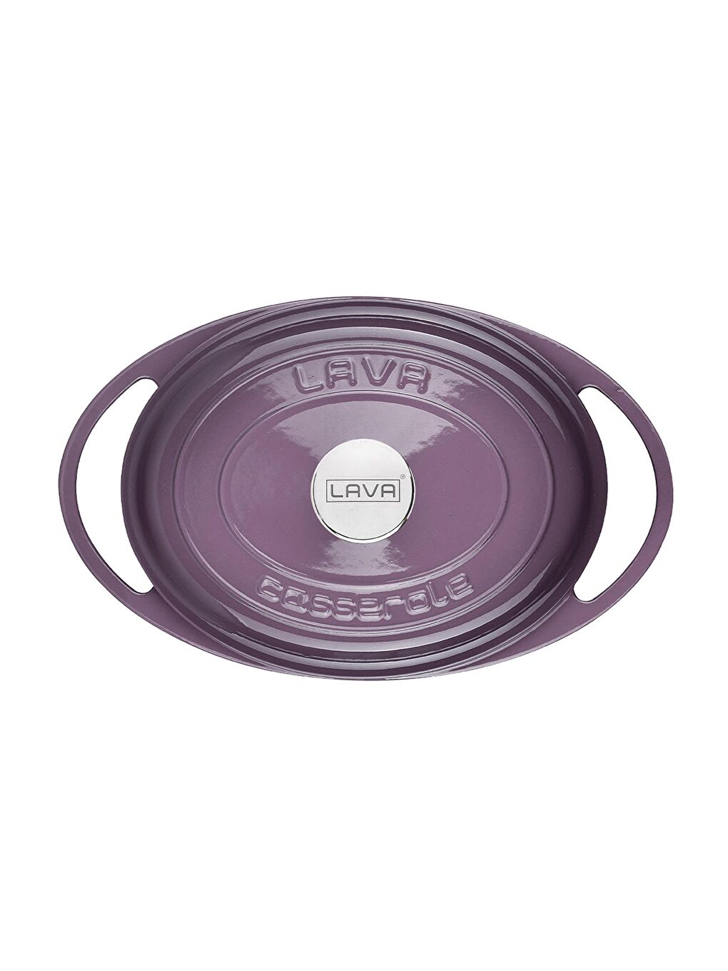 Mor Oval Tencere Döküm Demir Kapak Heritage Serisi Ölçü 22x28cm.-1